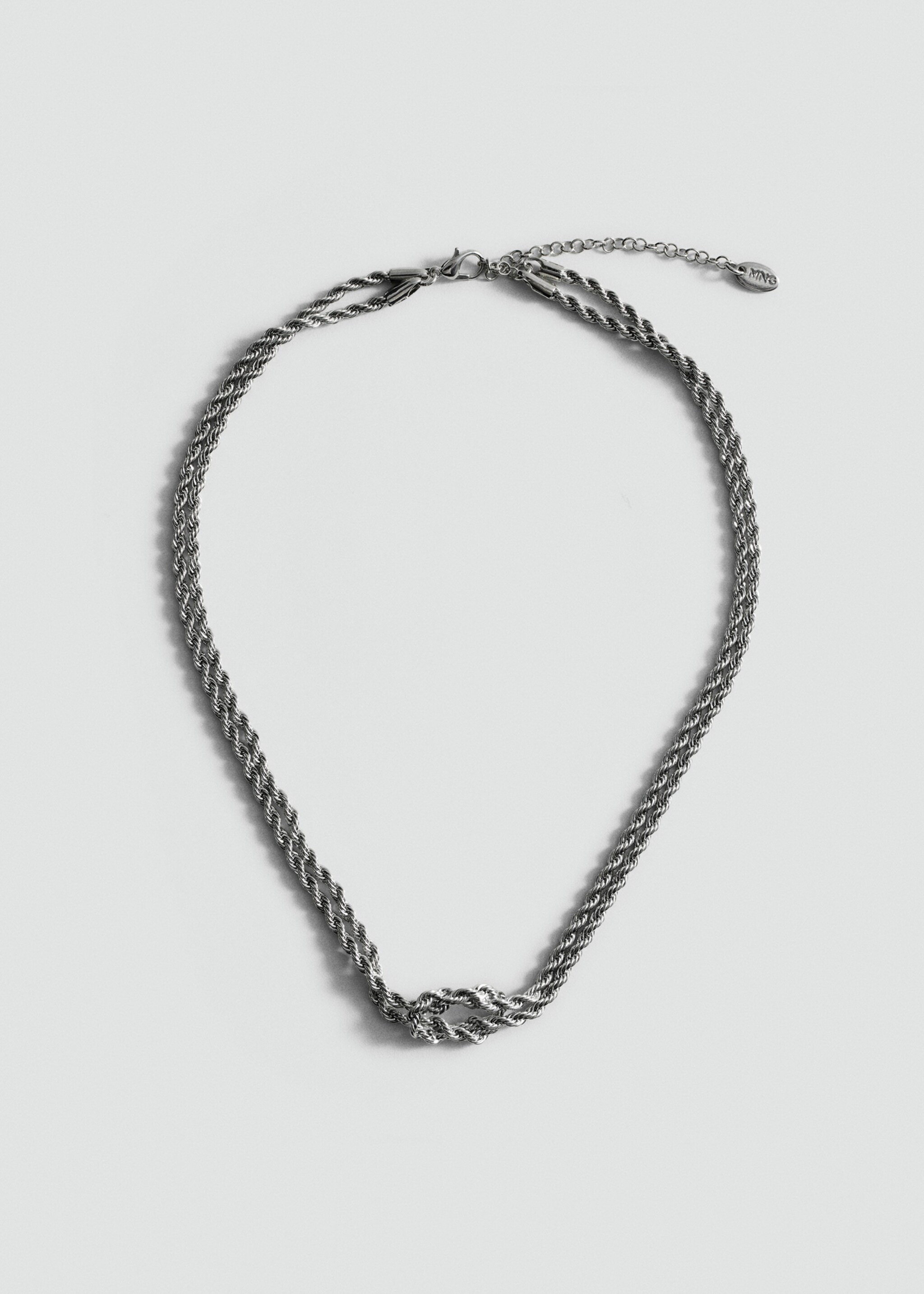 Braided chain necklace - Article without model, Silver. Ref: 87022544-00.