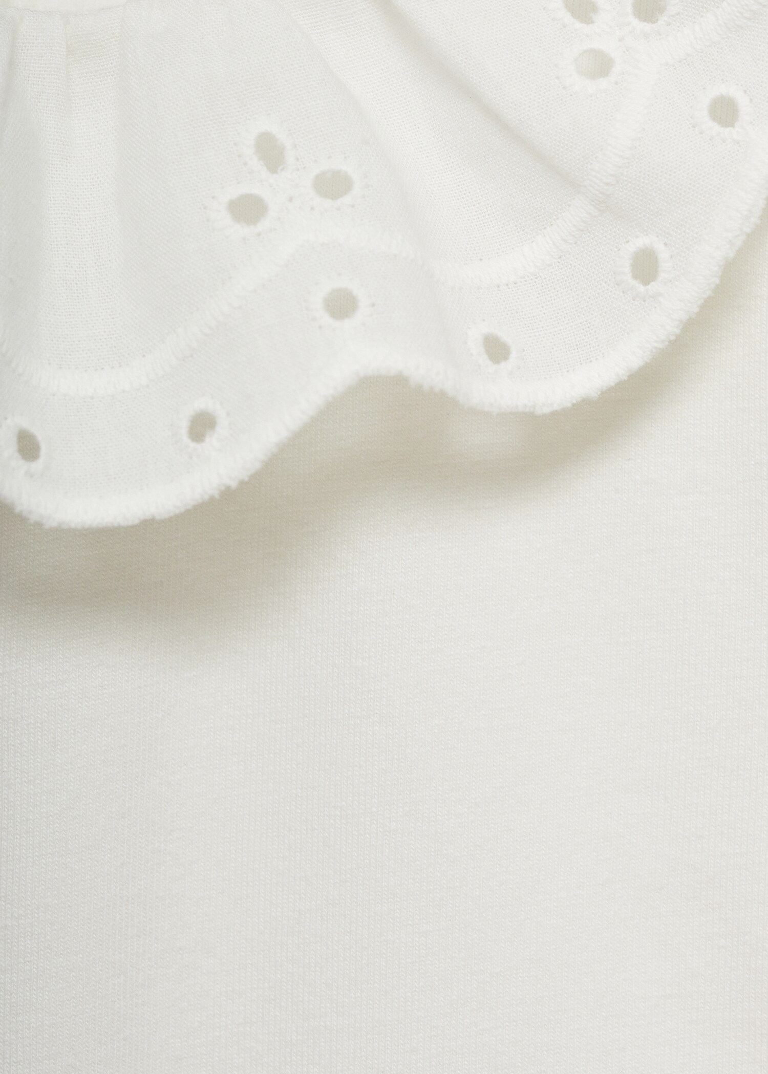 Embroidered babydoll-neck body - Details of the article 0