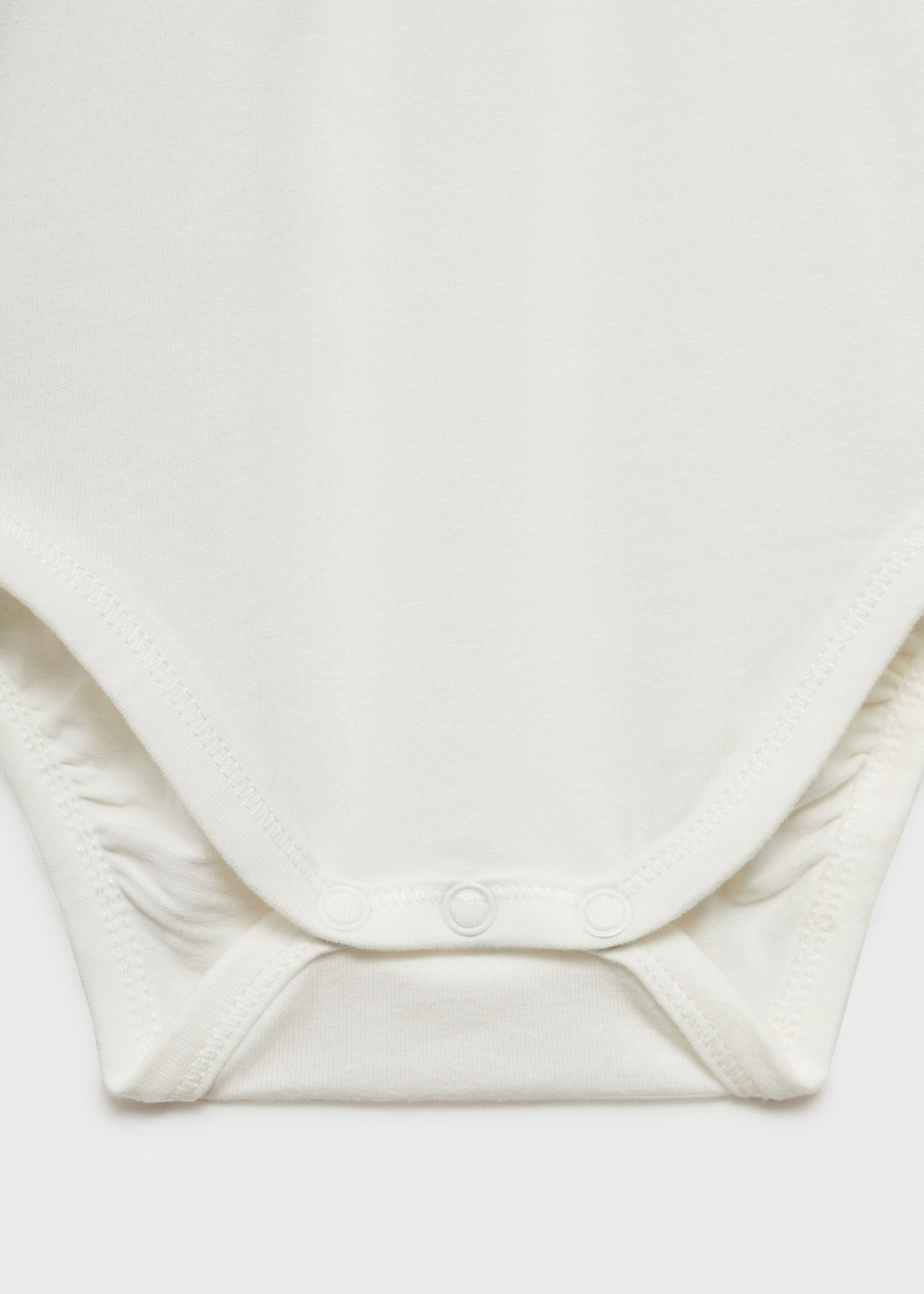 Embroidered babydoll-neck body - Details of the article 8, Off White. Ref: 87022546-00.