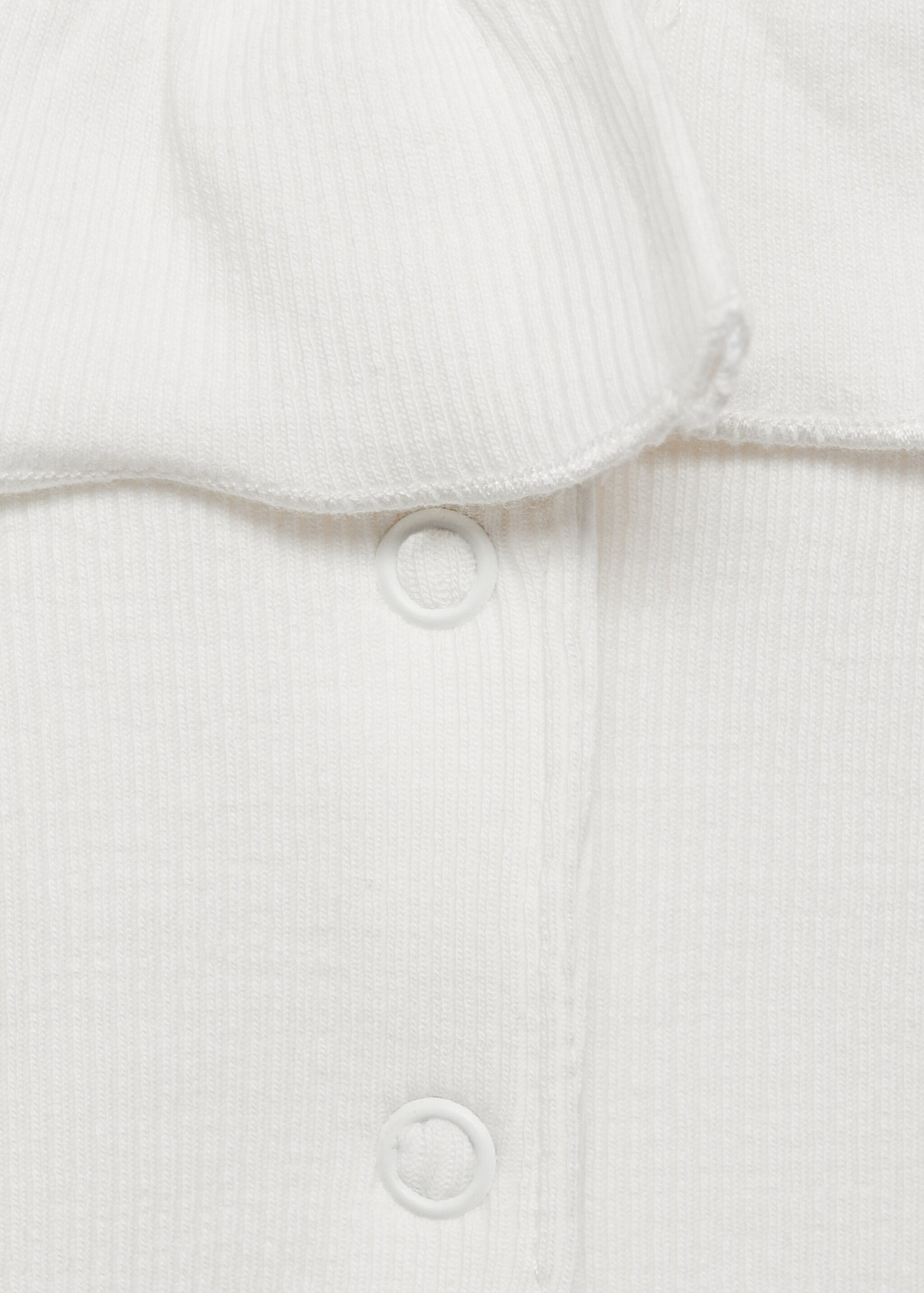 Ruffle ribbed bodysuit - Details of the article 8, Off White. Ref: 87022547-00.