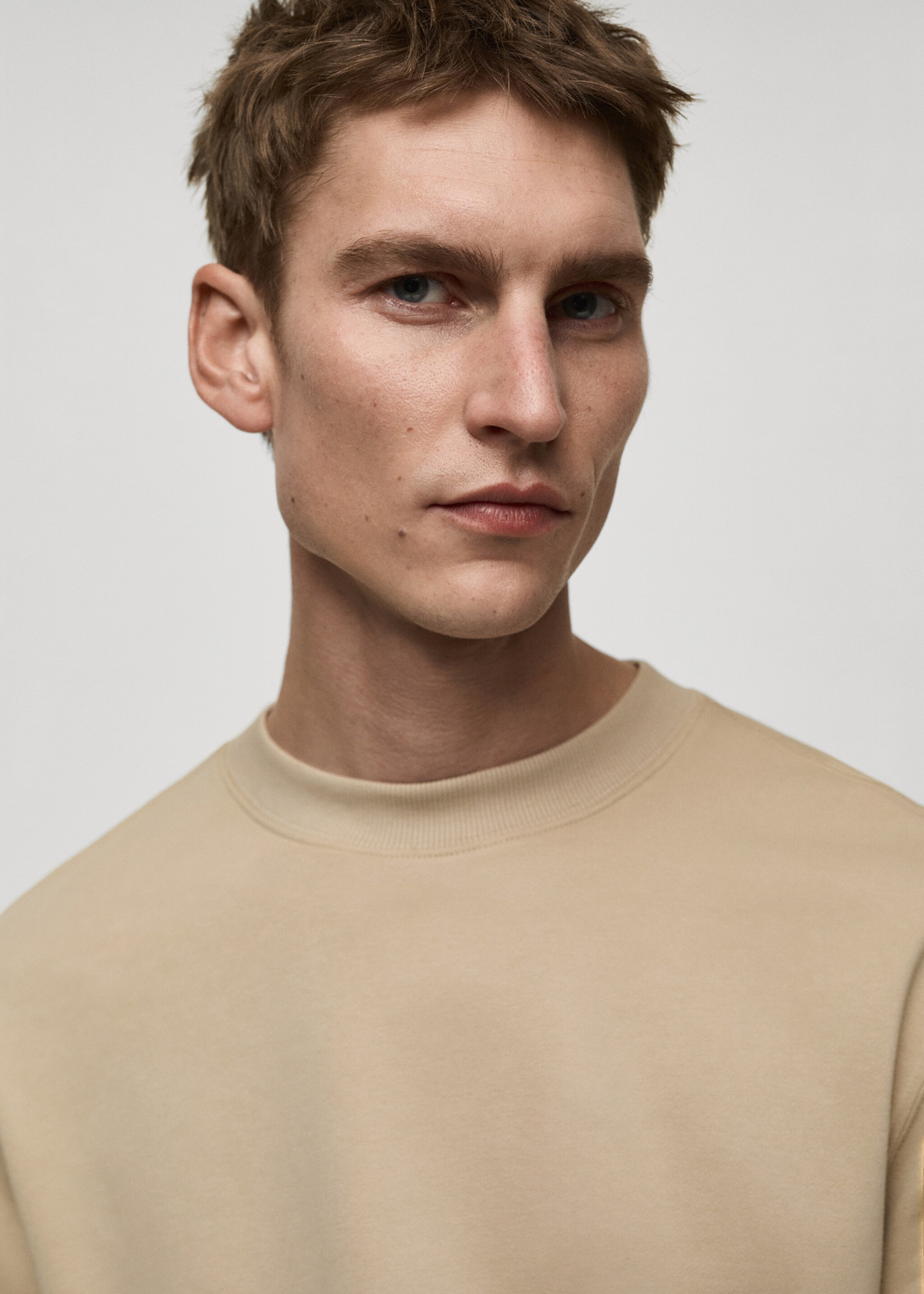 Maglietta cotone regular-fit - Dettaglio dell'articolo 1, Beige. Ref: 87022891-00.