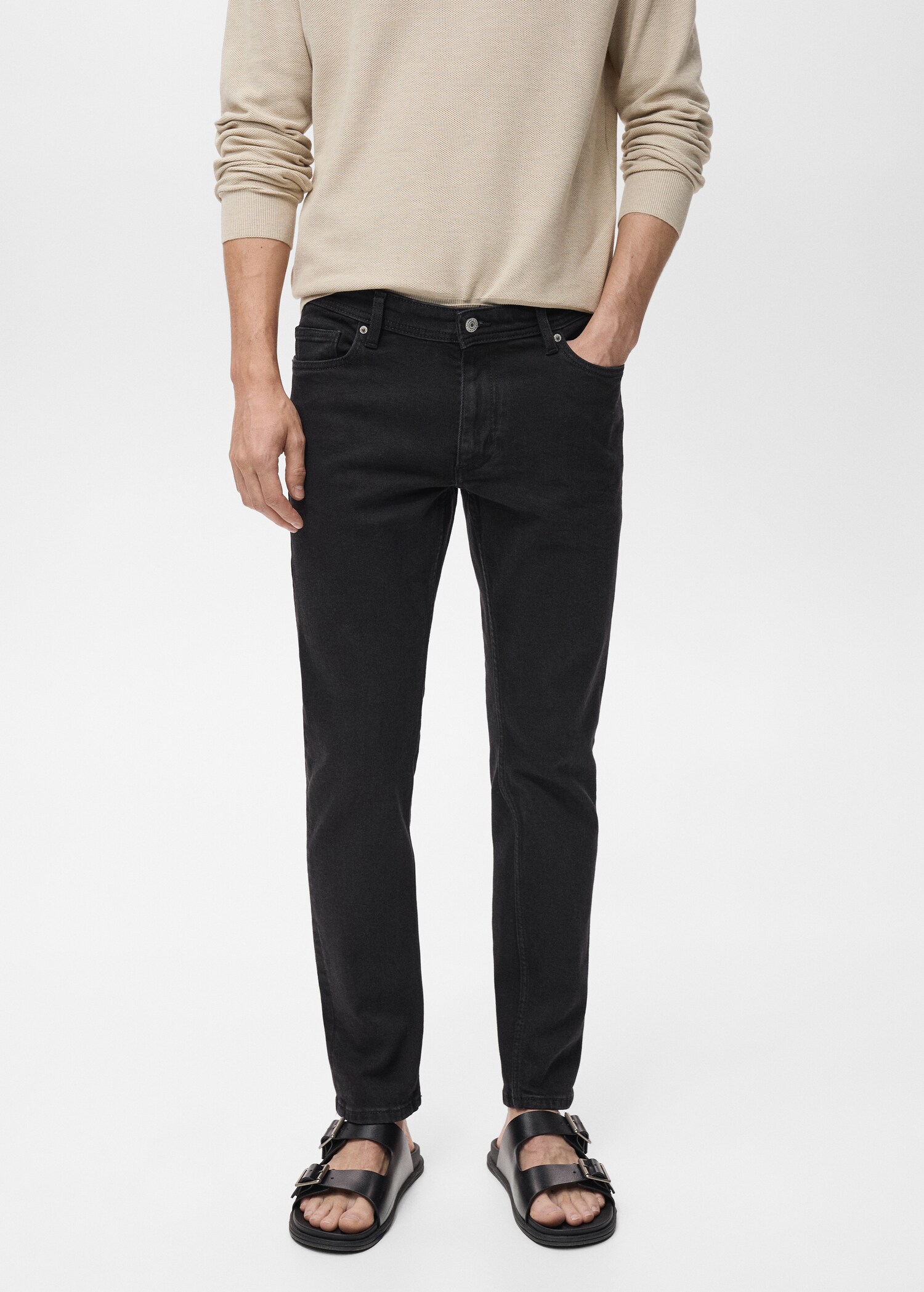 Slim fit black Jan jeans - Medium plane