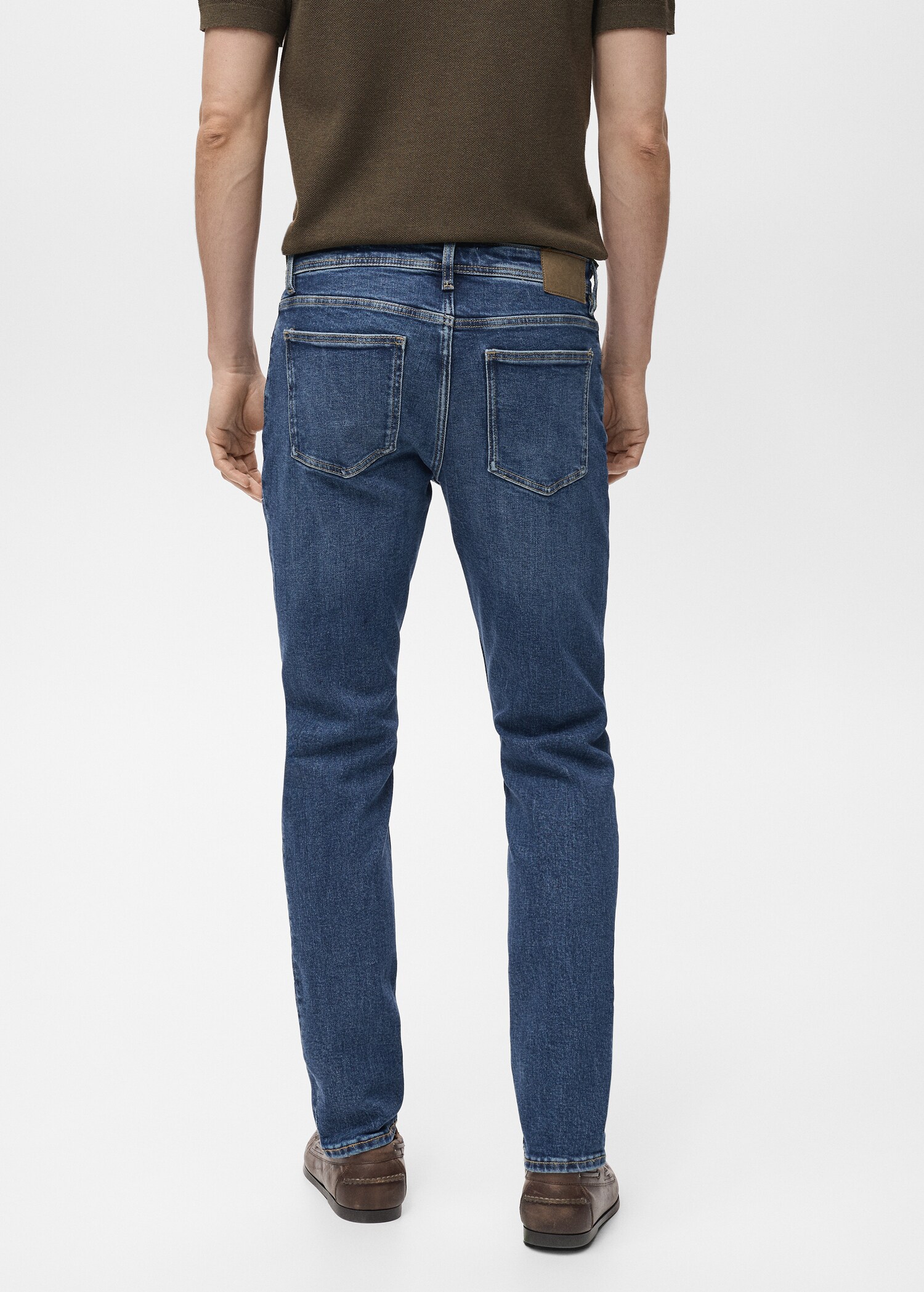 Jan slim-fit faded dark-wash jeans - Reverse of the article