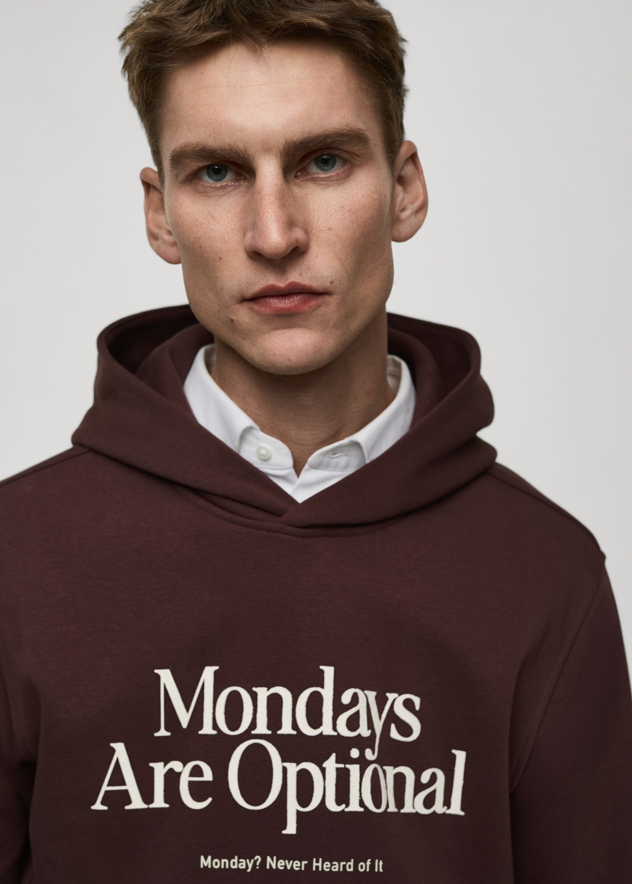 Dessuadora cotó estampada - Detall de l'article 1, Bordeus. Ref: 87022894-00.