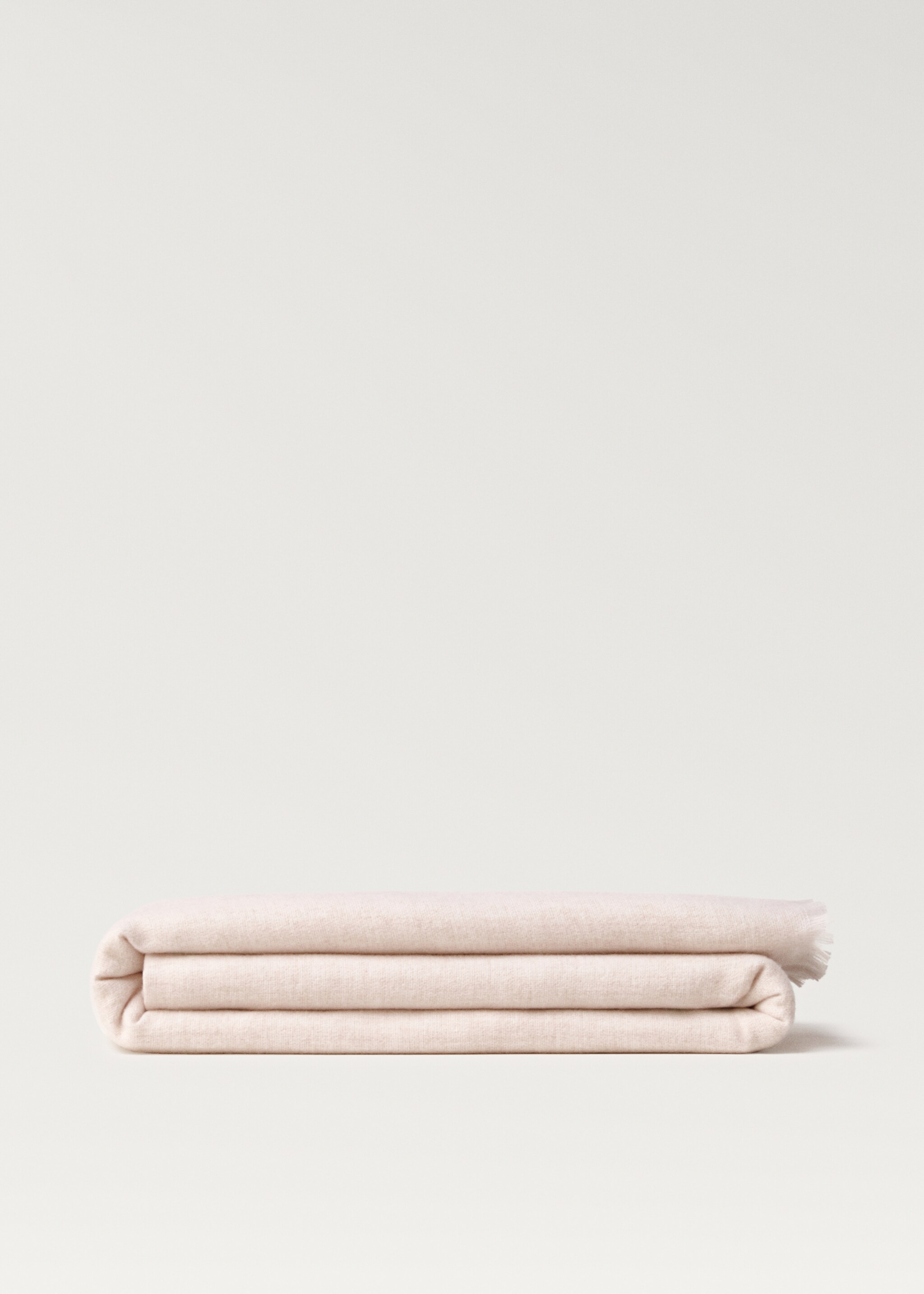 Soft melange blanket - Article without model, Vanilla. Ref: 87022897-00.