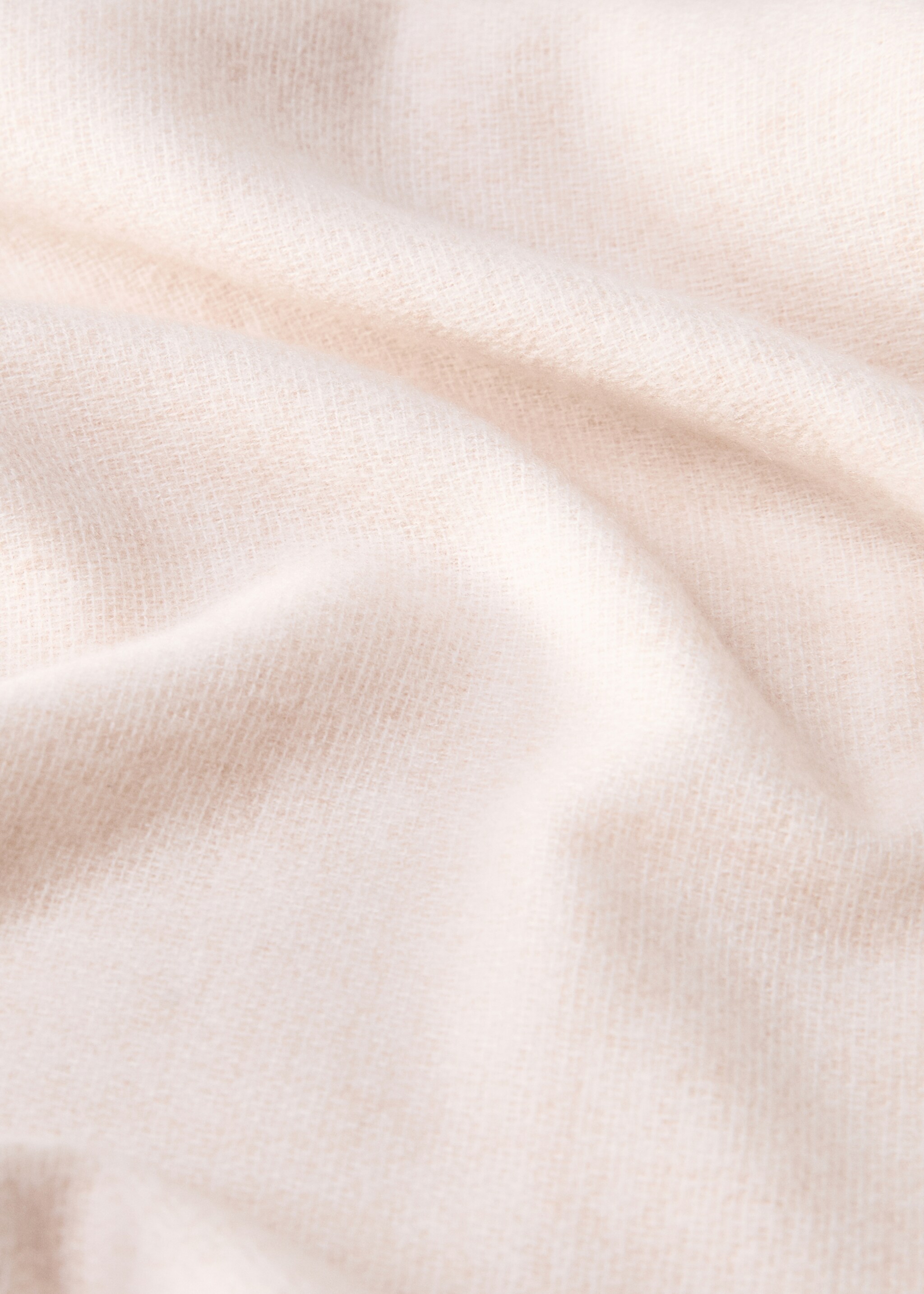 Soft melange blanket - Details of the article 2, Vanilla. Ref: 87022897-00.