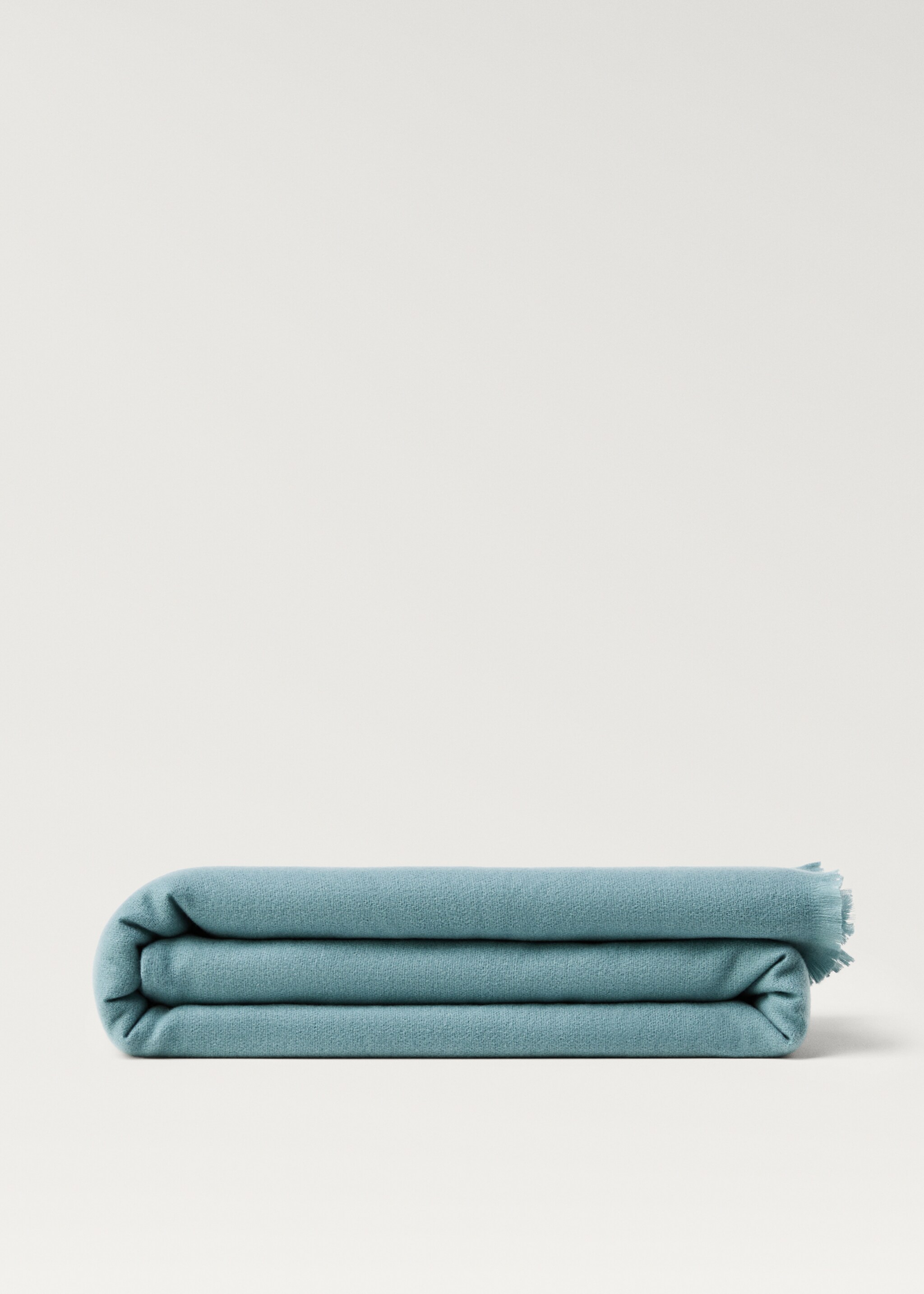 Soft melange blanket - Article without model, Sky Blue. Ref: 87022897-00.