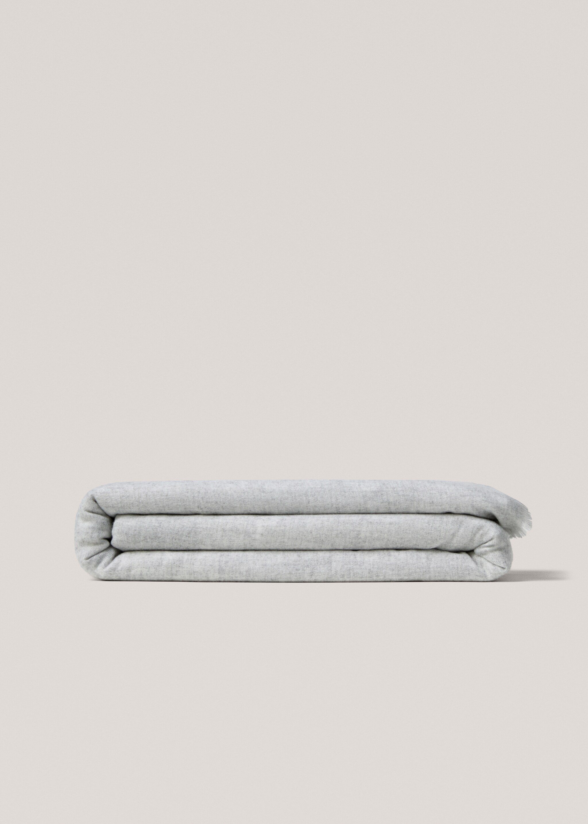 Soft melange blanket - Article without model, Light/Pastel Grey. Ref: 87022897-00.