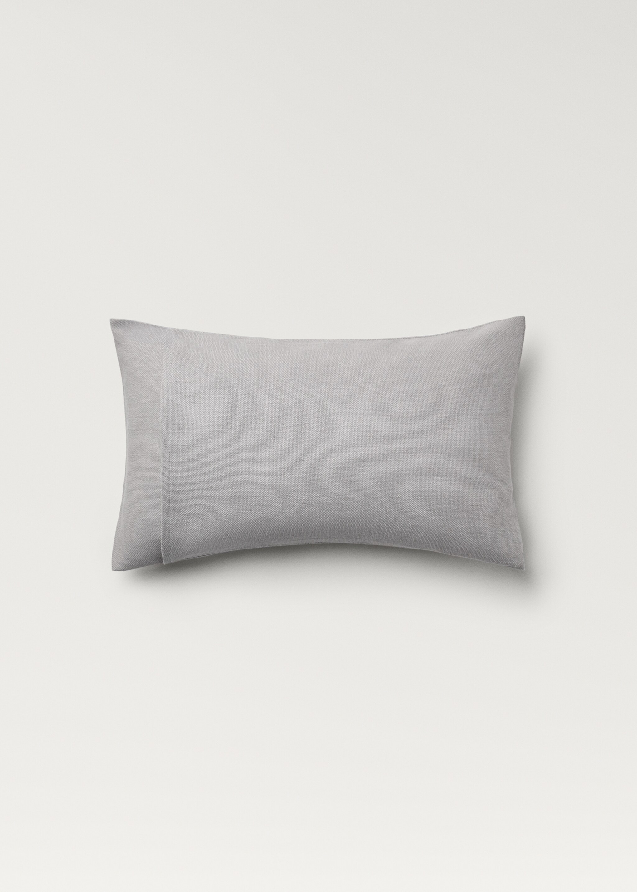Cushion cover with structure, 30x50 cm - Details of the article 4, Light/Pastel Grey. Ref: 87022914-00.