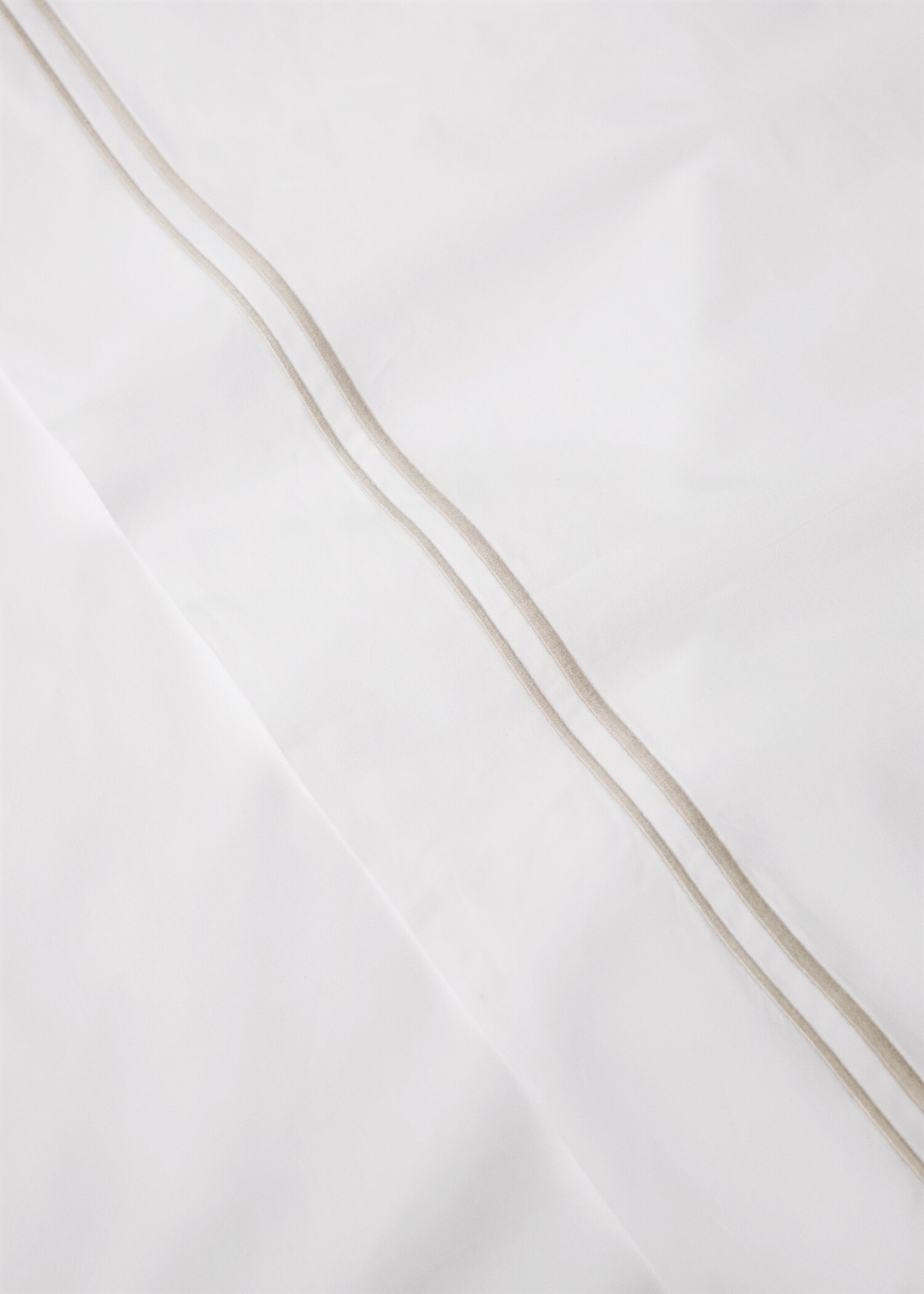 Cotton percale top sheet with scalloped detail for 135/140 cm bed - Details of the article 3