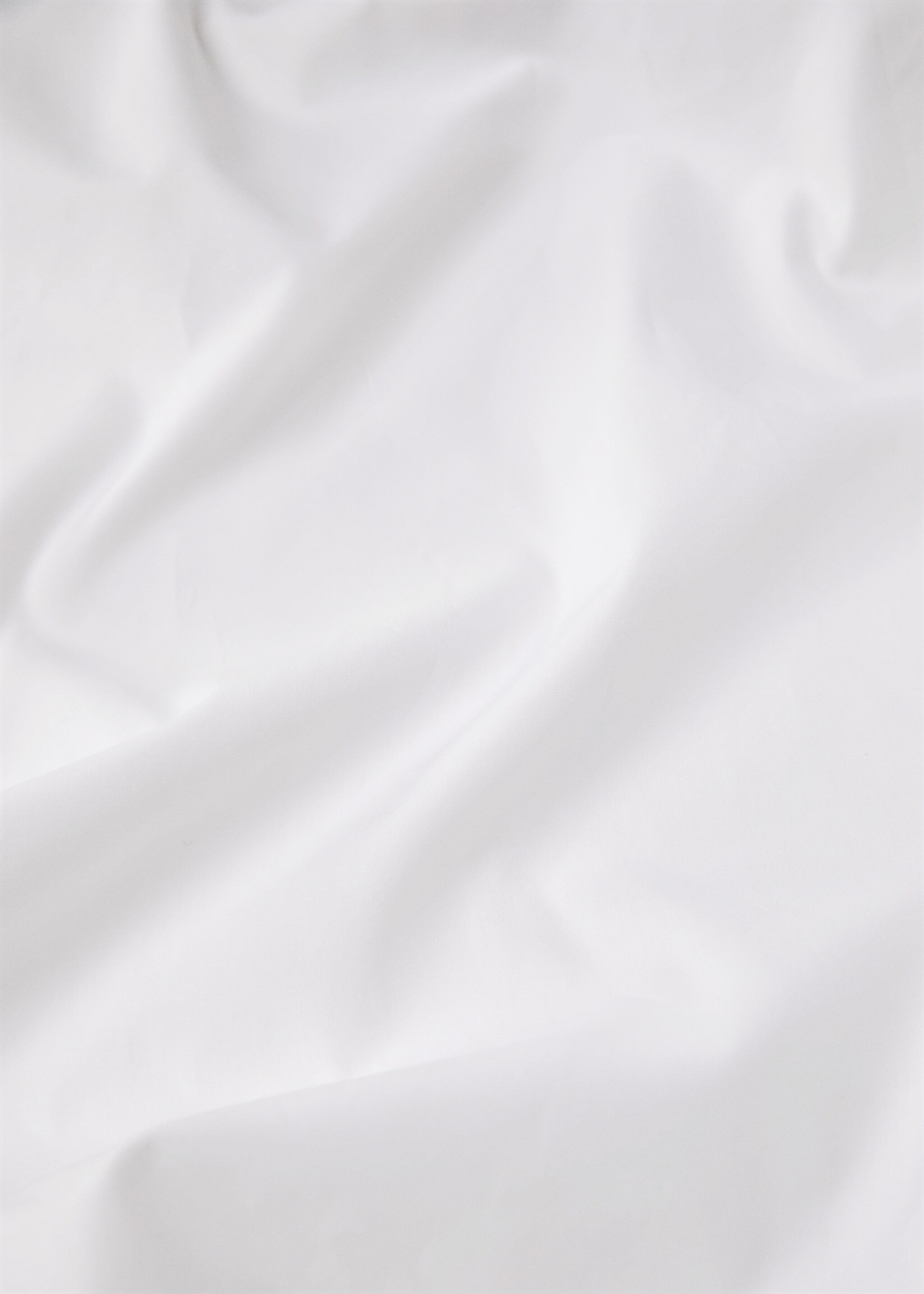Cotton percale top sheet with scalloped detail for 135/140 cm bed - Details of the article 2, Grey. Ref: 87022949-00.