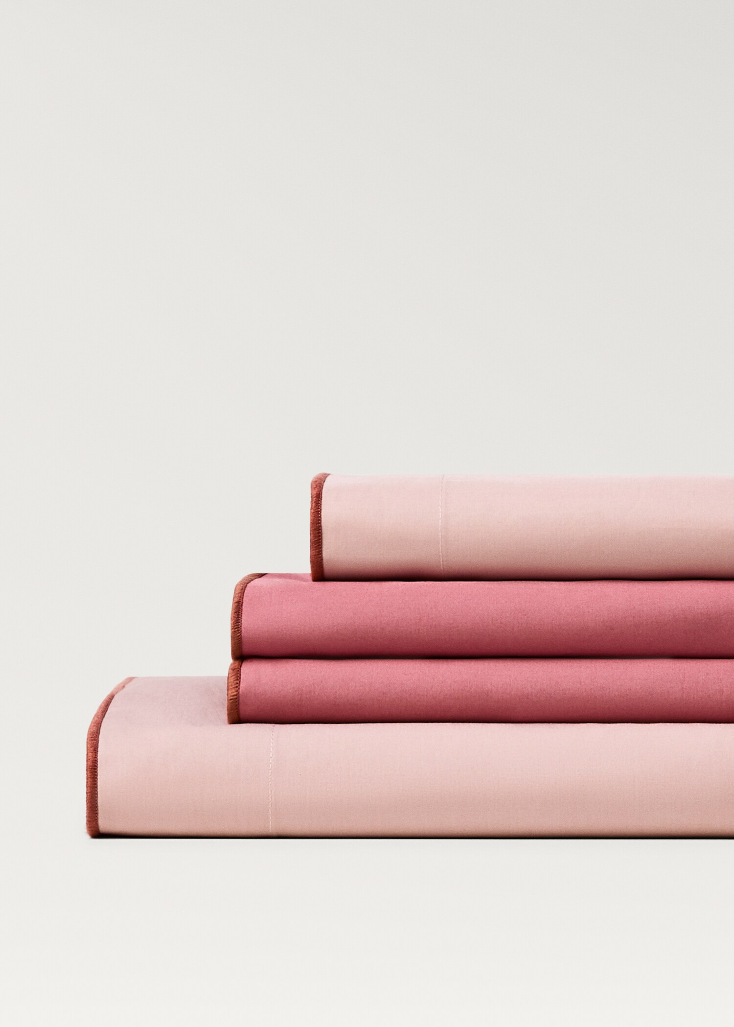 Drap plat percale de coton overlock lit 135/140 cm - Détail de l'article 1