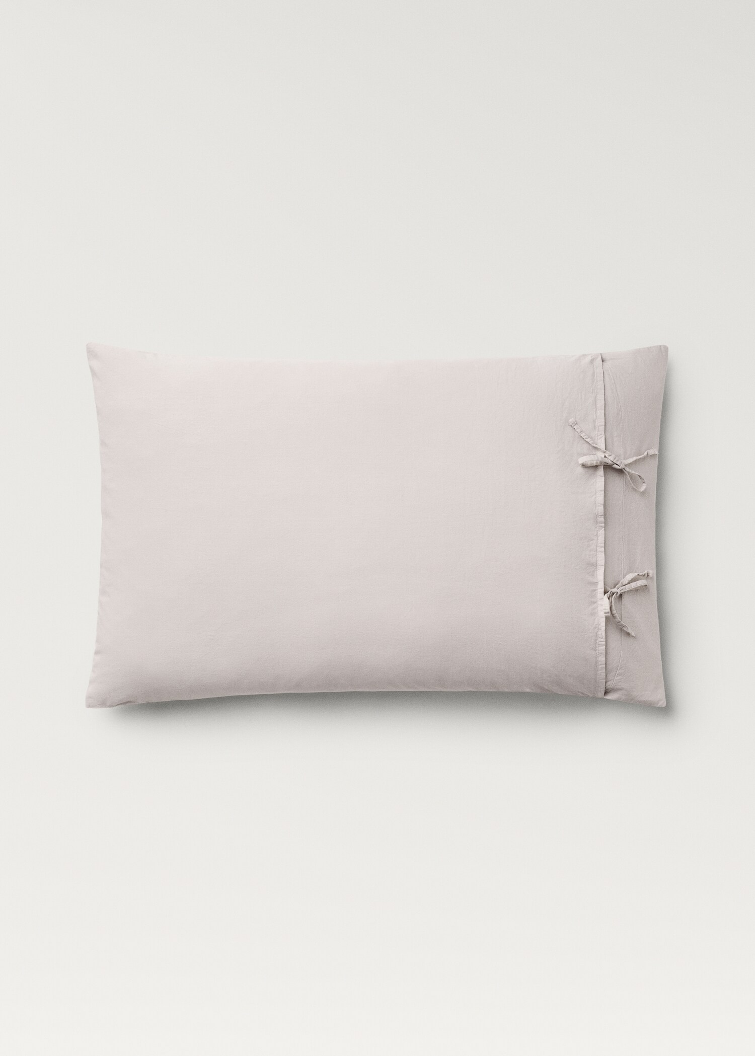 Två örngott i tvättad bomull med knytband 50x75 cm - Detaljer om artikeln 4