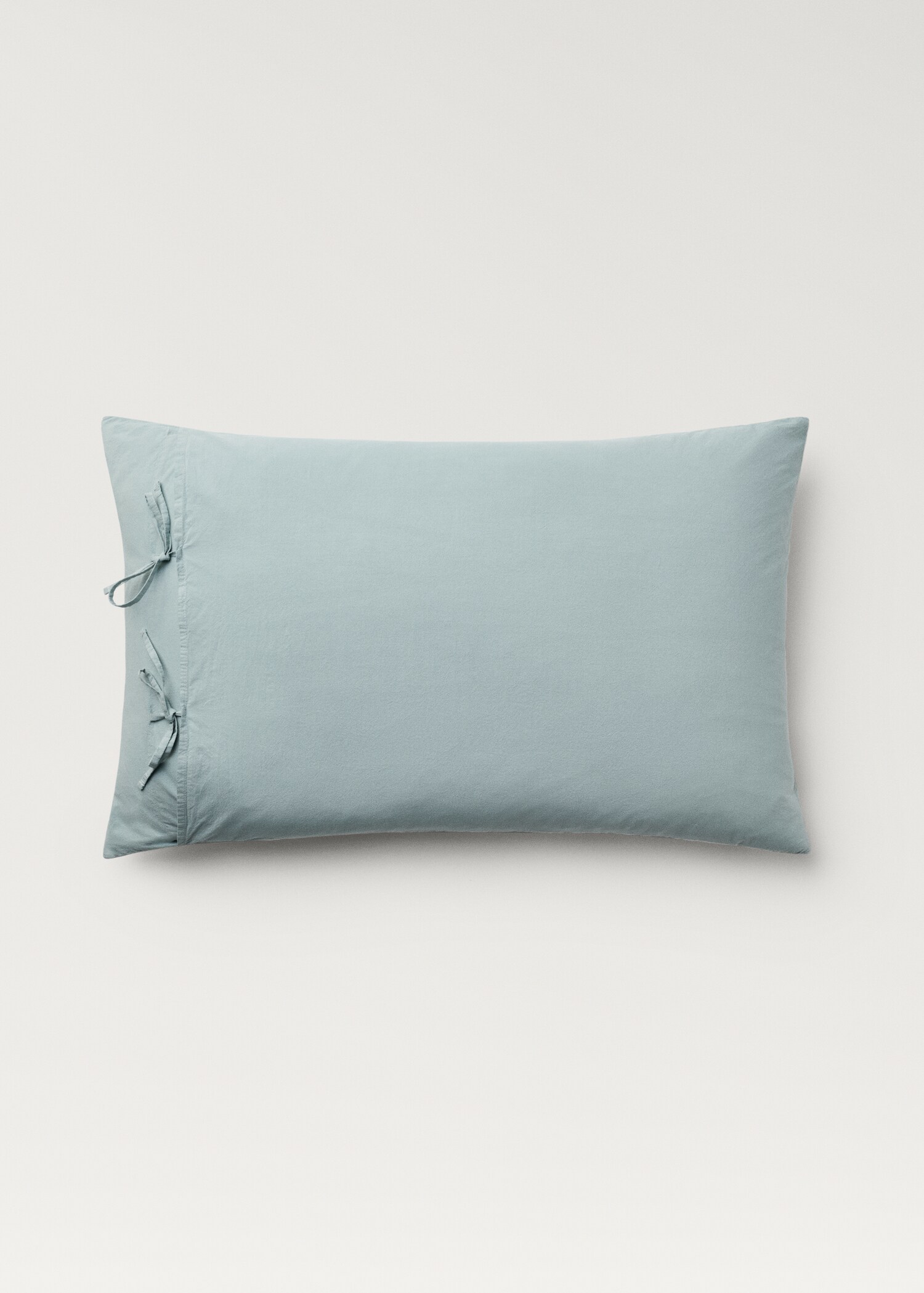 Två örngott i tvättad bomull med knytband 50x75 cm - Detaljer om artikeln 1