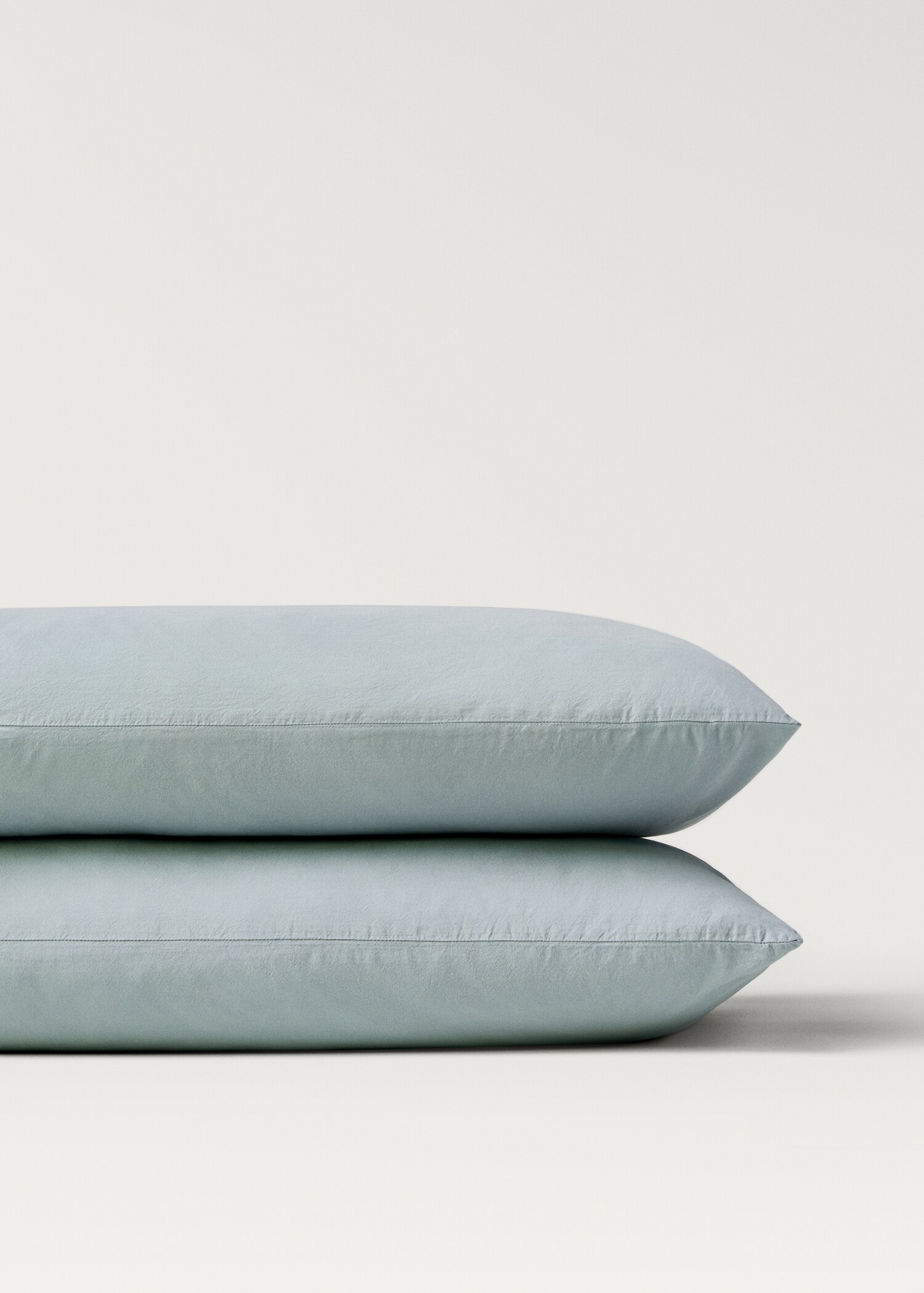 Två örngott i tvättad bomull med knytband 50x75 cm - Detaljer om artikeln 3