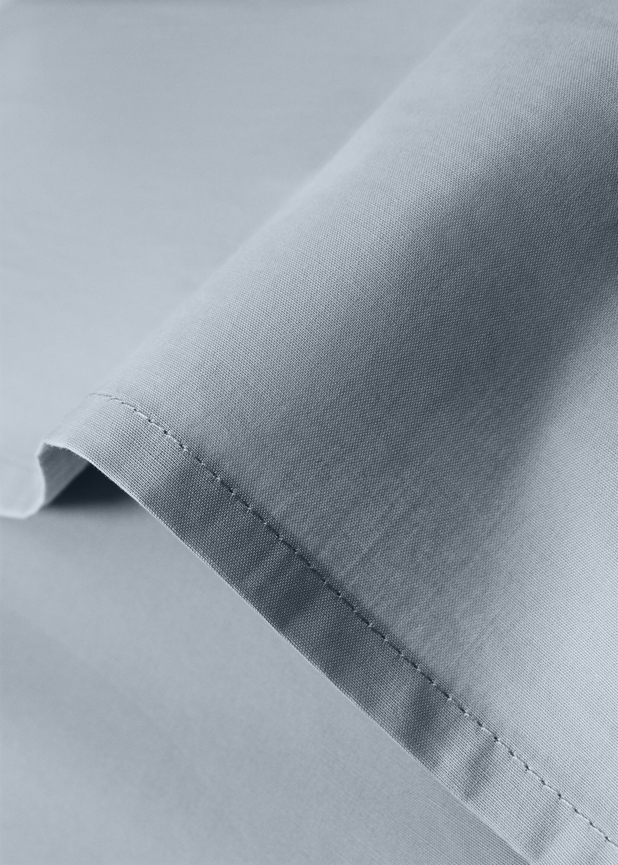 Two cotton percale pillowcases 60x60cm - Details of the article 2, Aqua Green. Ref: 87022967-00.