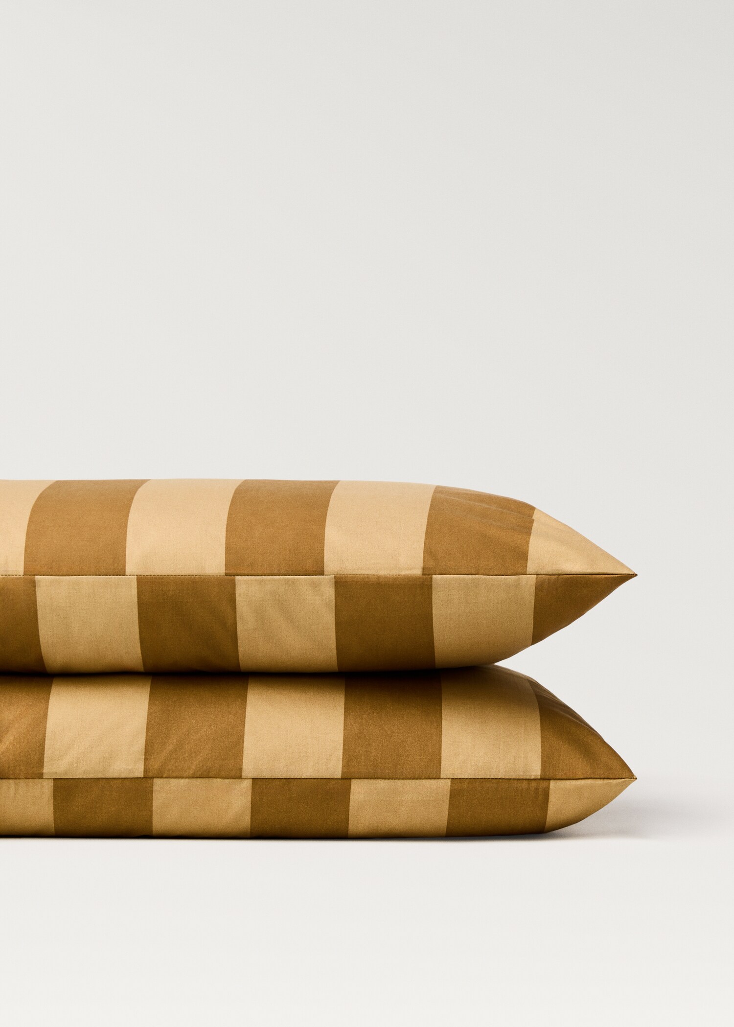 Dues fundes coixinera cotó percala ratlles 50x75 cm - Detall de l'article 1