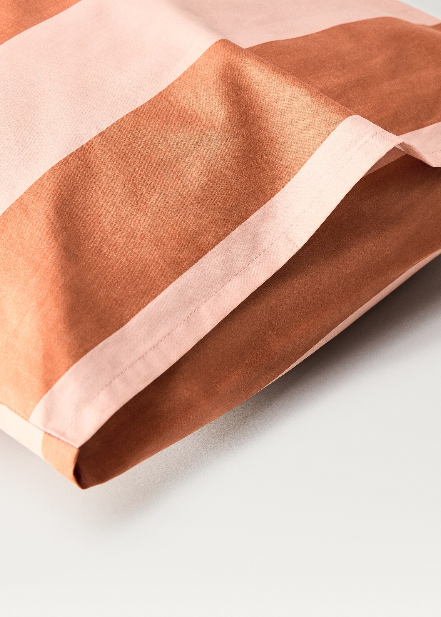 Dues fundes coixinera cotó percala ratlles 50x75 cm - Detall de l'article 3