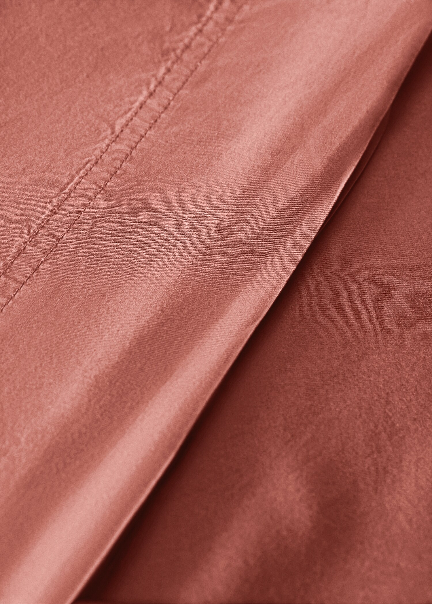 Cotton poplin double-stitched top sheet for 150/160 cm bed - Details of the article 2