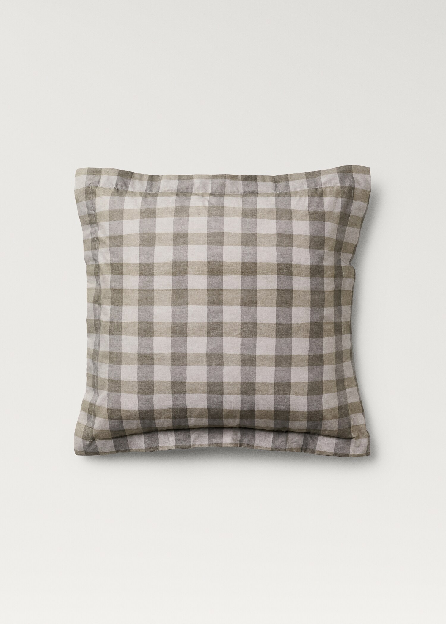 Two cotton percale check pillowcases 60x60 cm - Article without model