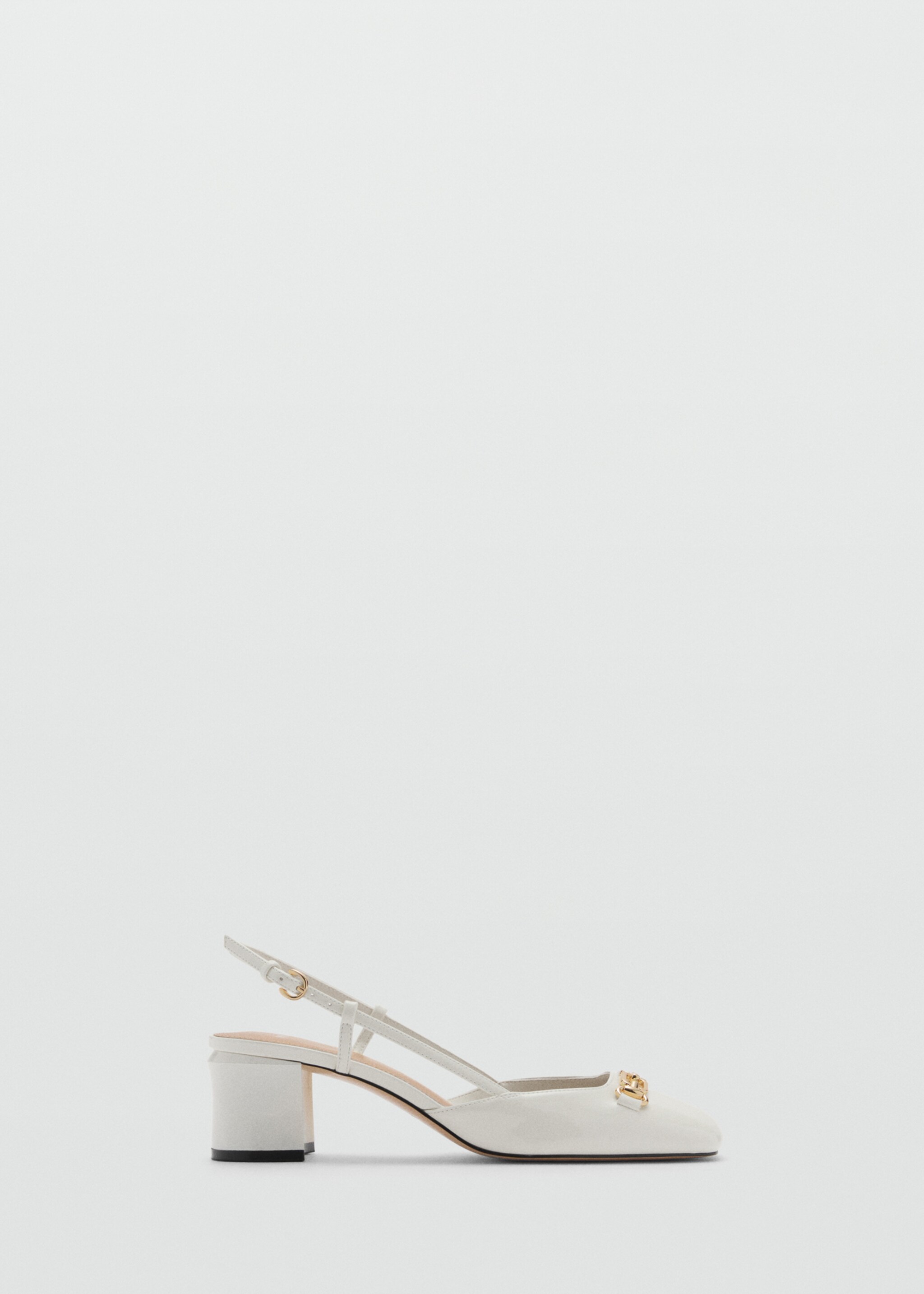 Heeled shoes with link detail - Article without model, White. Ref: 87023272-00.