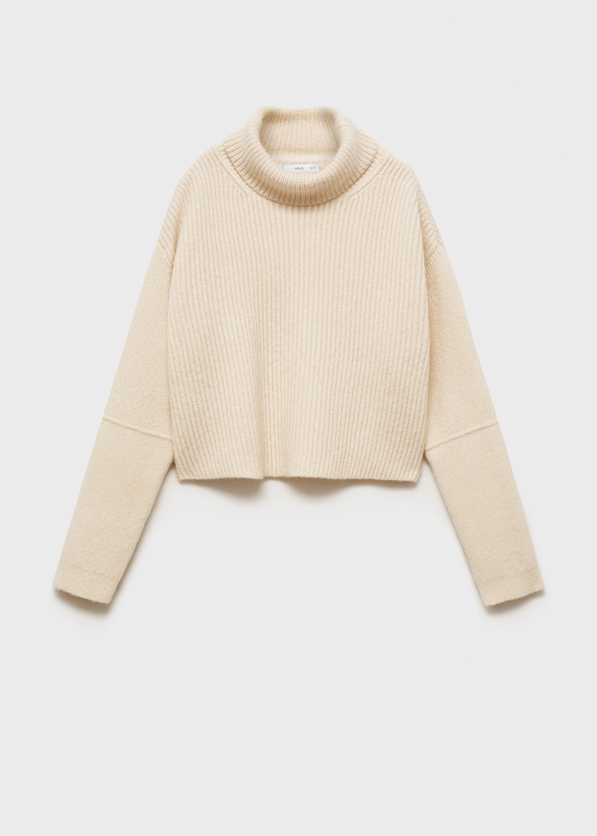 Wool blend turtleneck sweater - Article without model, Ecru. Ref: 87023275-00.