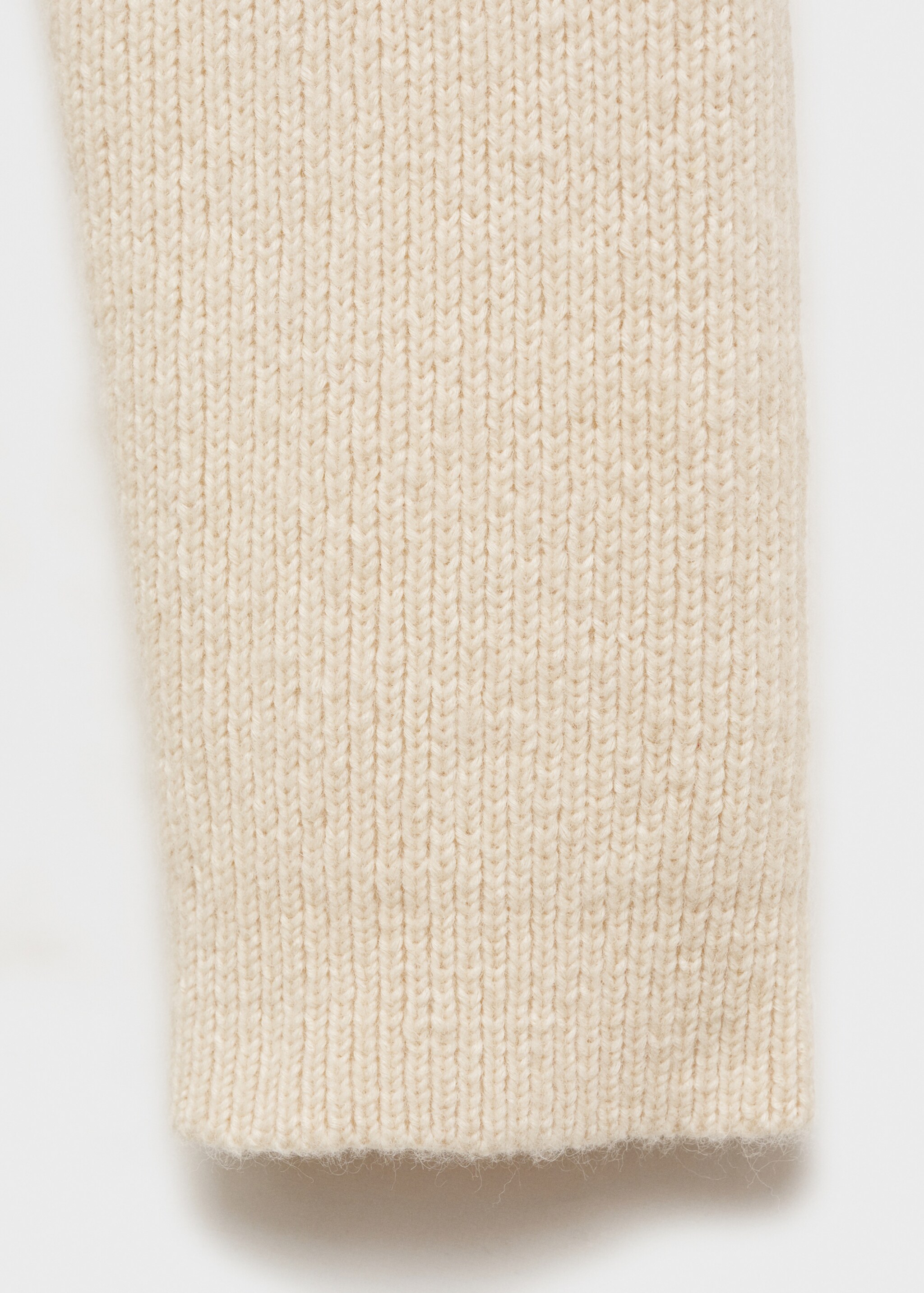 Wool blend turtleneck sweater - Details of the article 0, Ecru. Ref: 87023275-00.