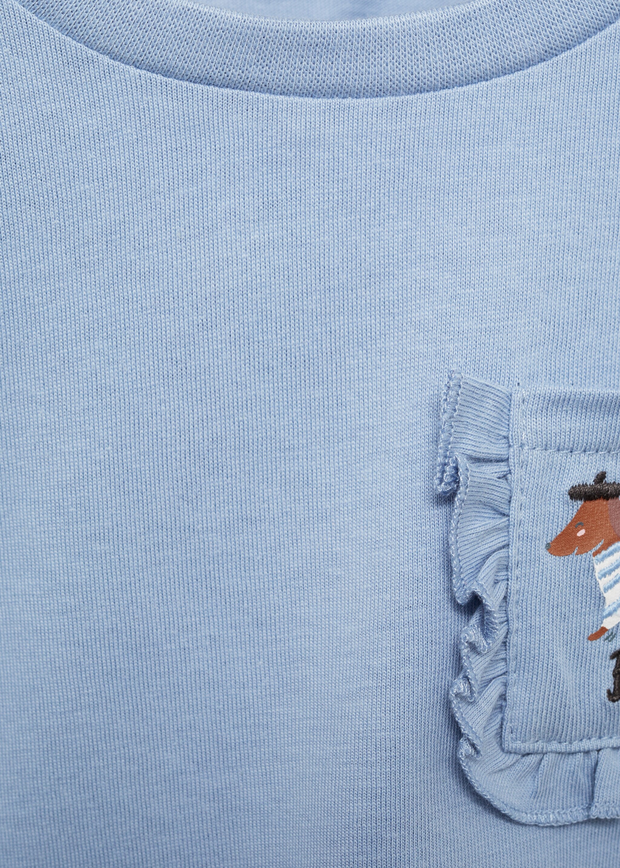 Patch pocket T-shirt - Details of the article 8, Blue. Ref: 87023276-00.