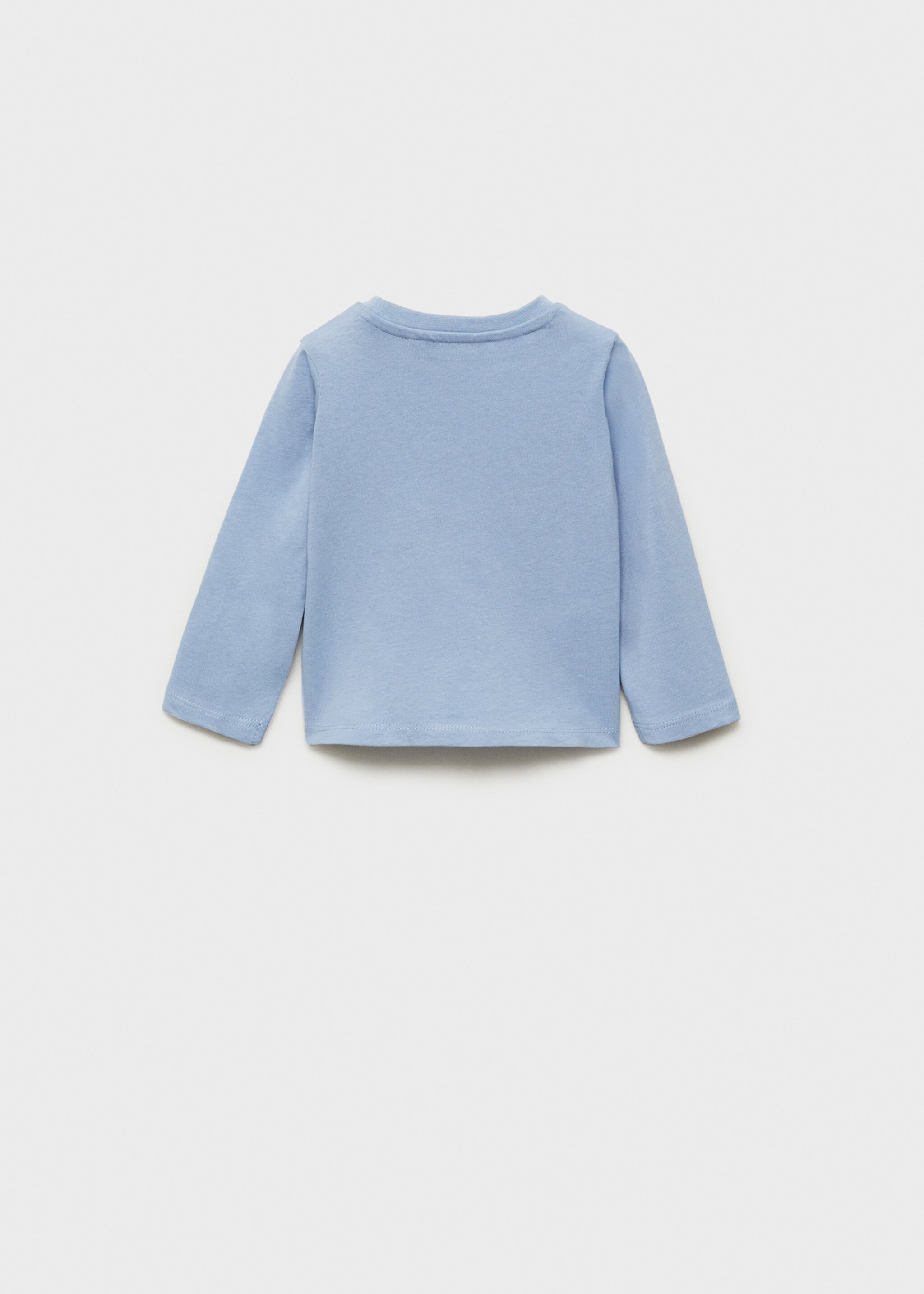 Patch pocket T-shirt - Reverse of the article, Blue. Ref: 87023276-00.