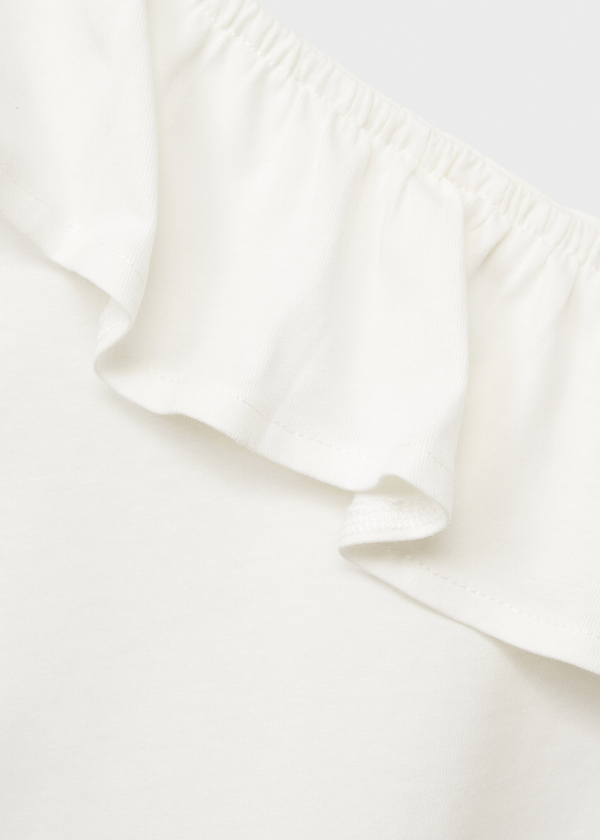 Ruffled asymmetric T-shirt - Details of the article 8, Off White. Ref: 87023277-00.