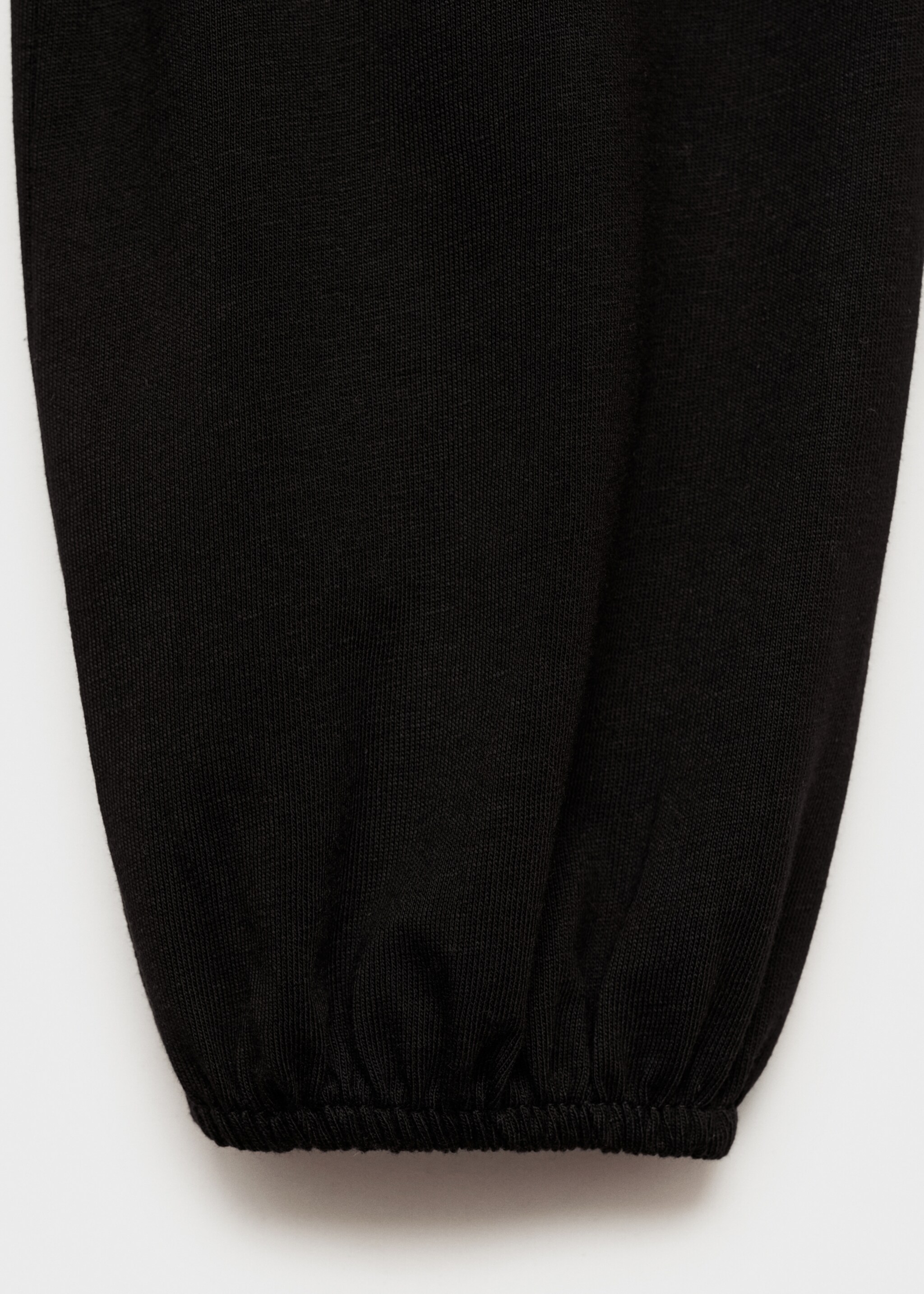 Ruffled asymmetric T-shirt - Details of the article 0, Black. Ref: 87023277-00.