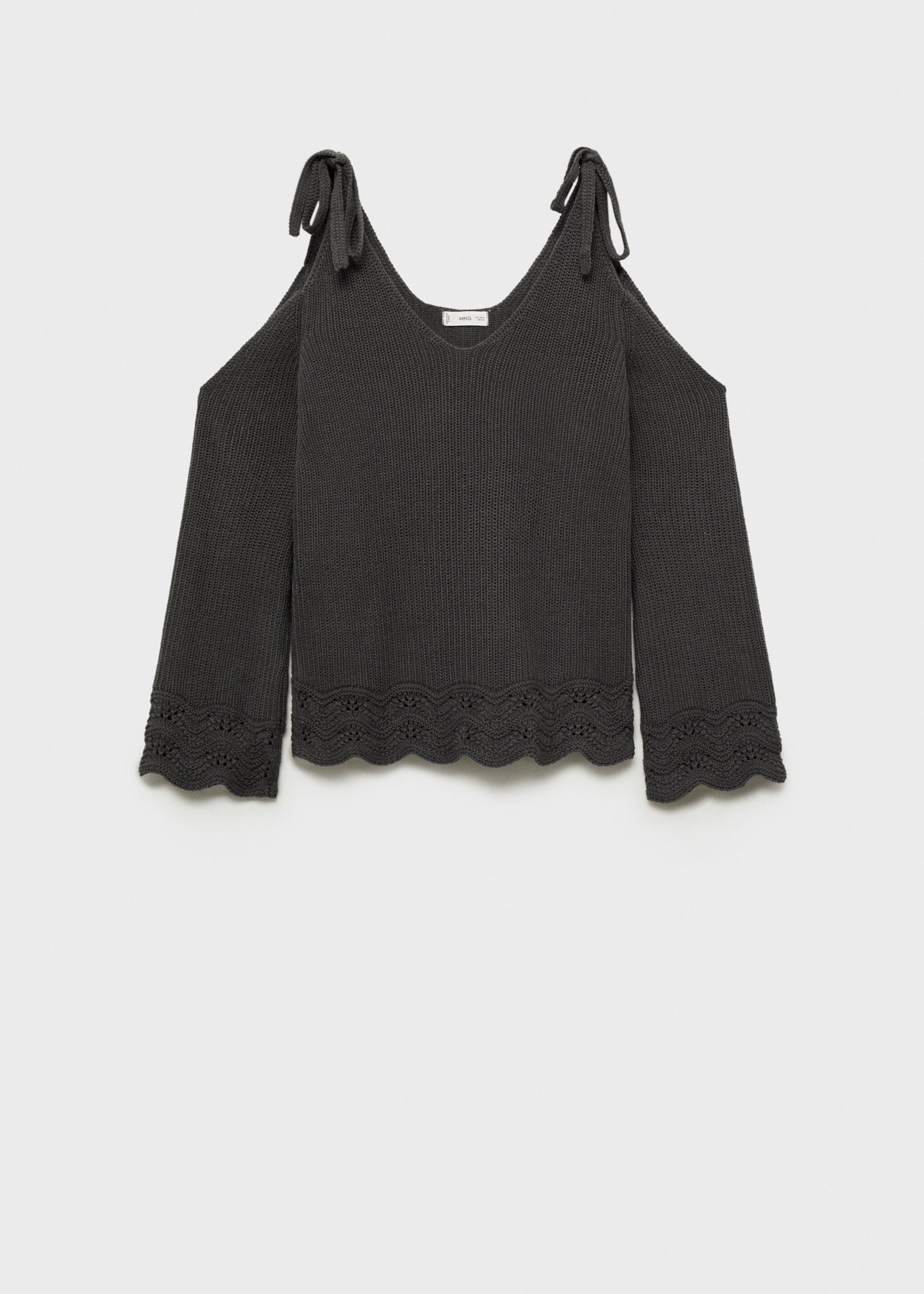 Cut-out sweater - Article without model, Charcoal. Ref: 87023278-00.