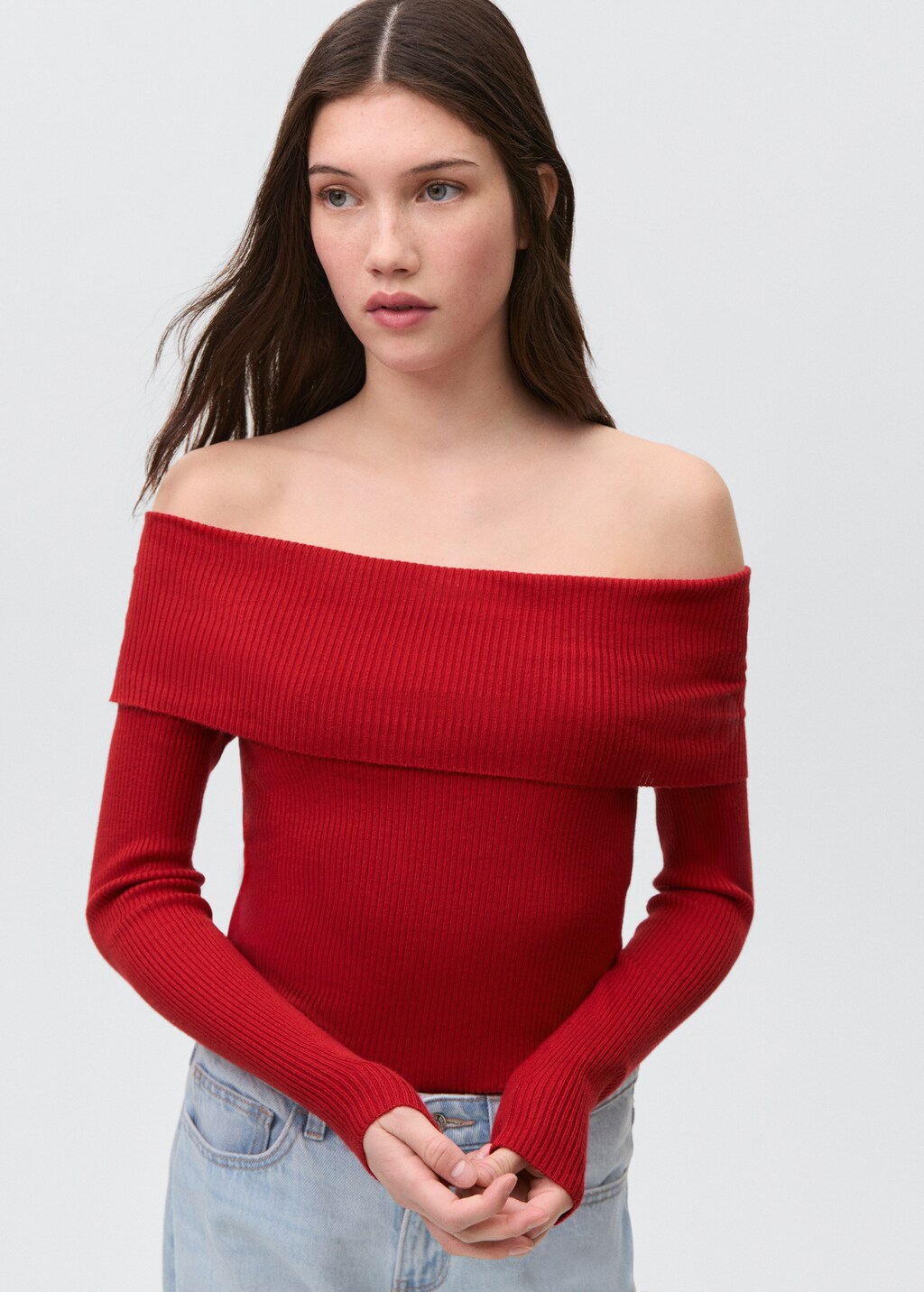 Off shoulders sweater - Teen Girl | MANGO OUTLET USA