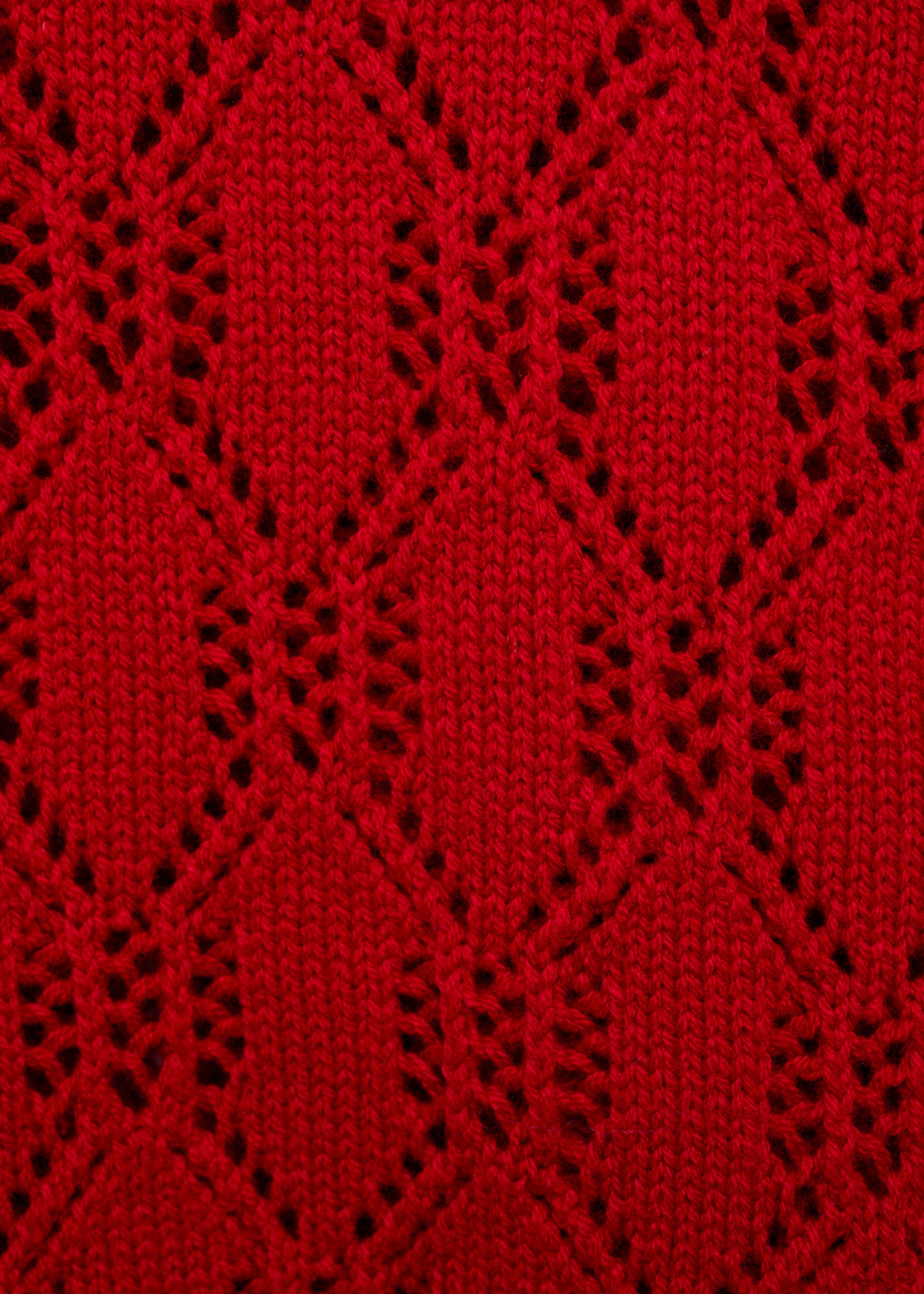 Asymmetric knit sweater - Details of the article 0, Red. Ref: 87023280-00.