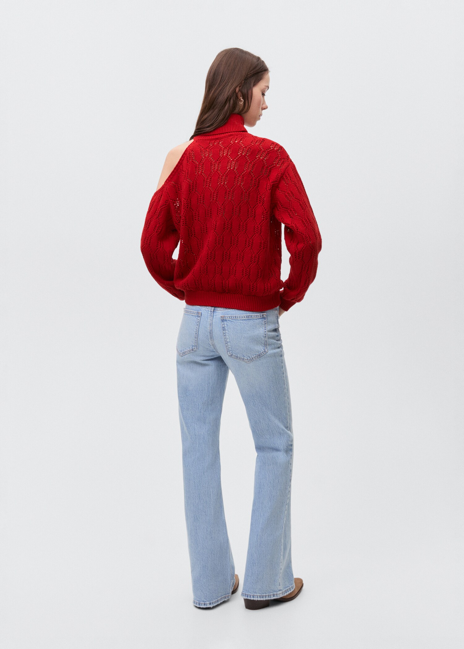 Asymmetric knit sweater - Reverse of the article