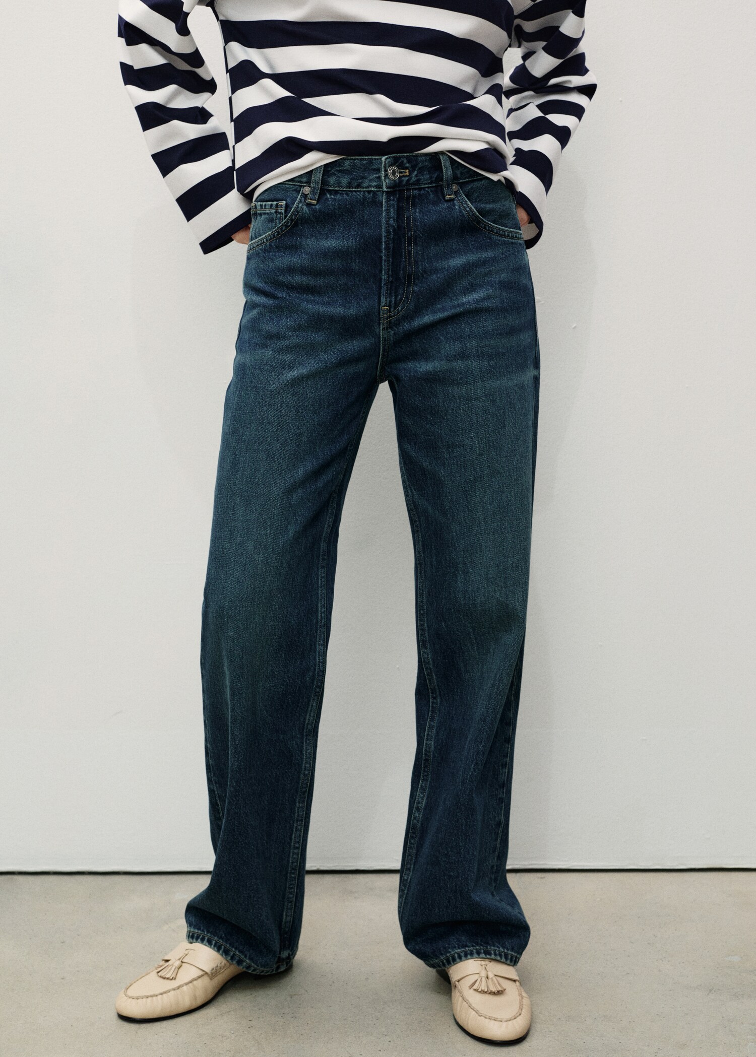 Jeans Miami rectos tiro medio - Plano medio