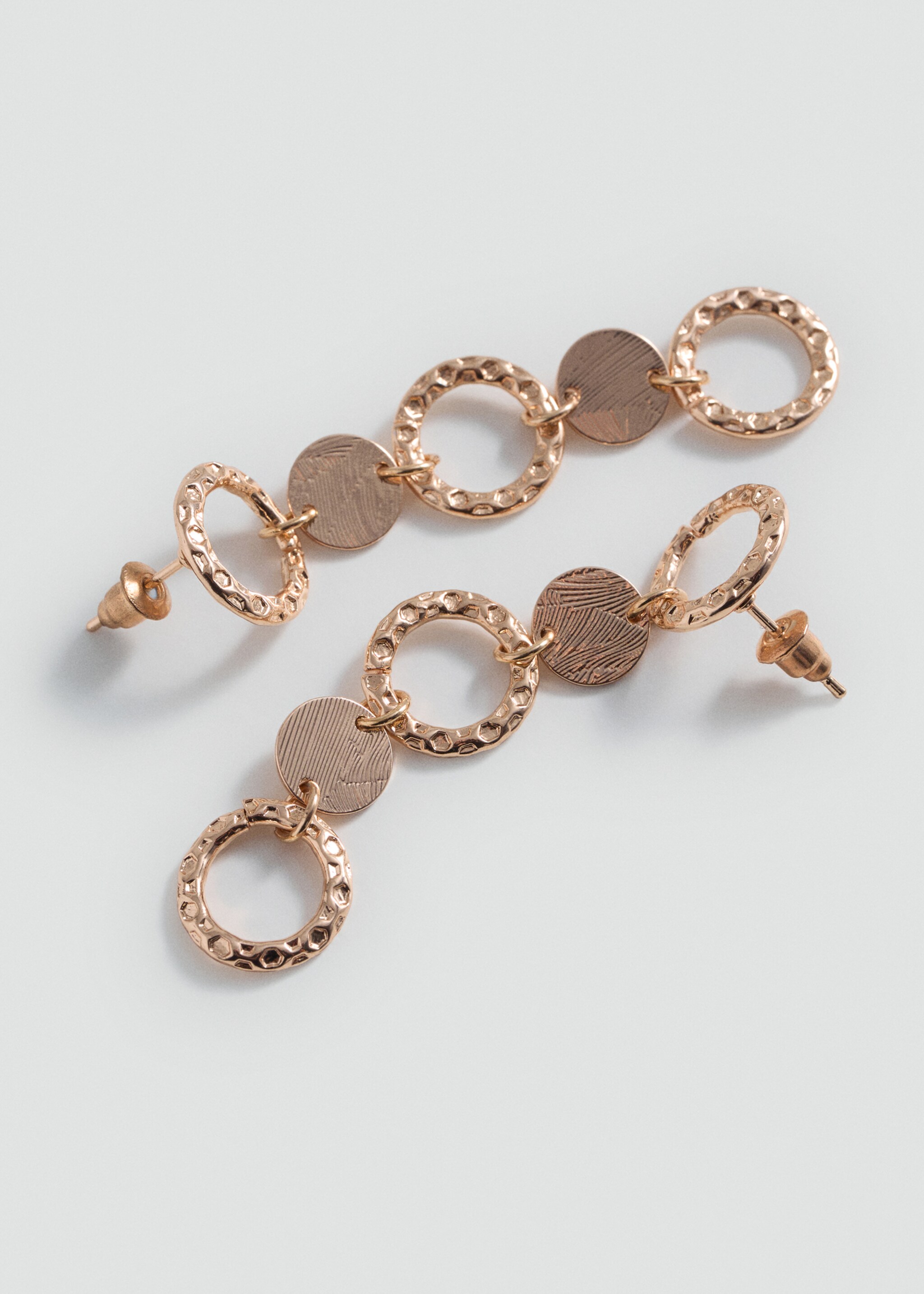 Pendientes aros combinados - Plano medio, Oro. Ref: 87023284-00.