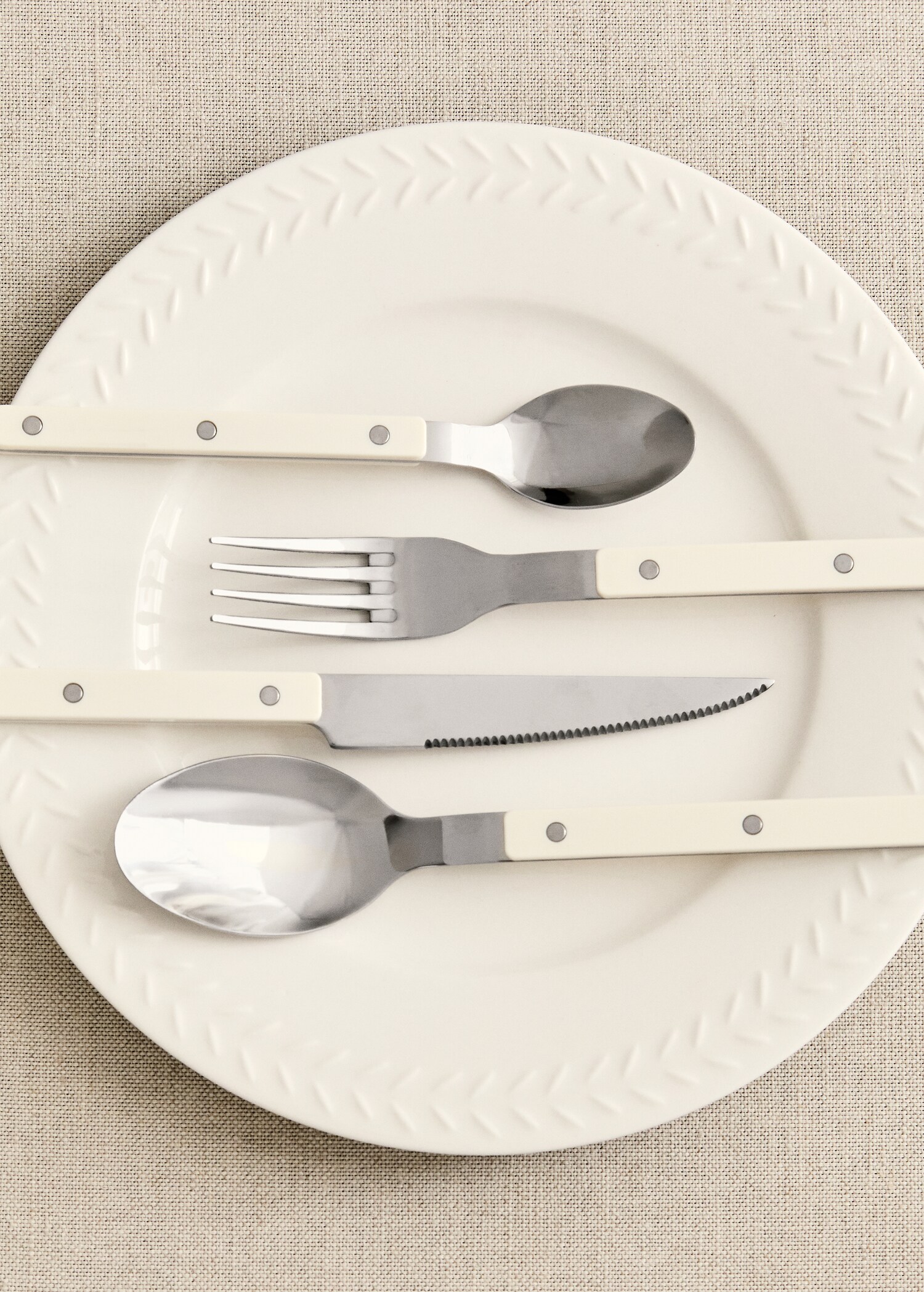 Cutlery set of 4 pieces with resin handles - Details of the article 7