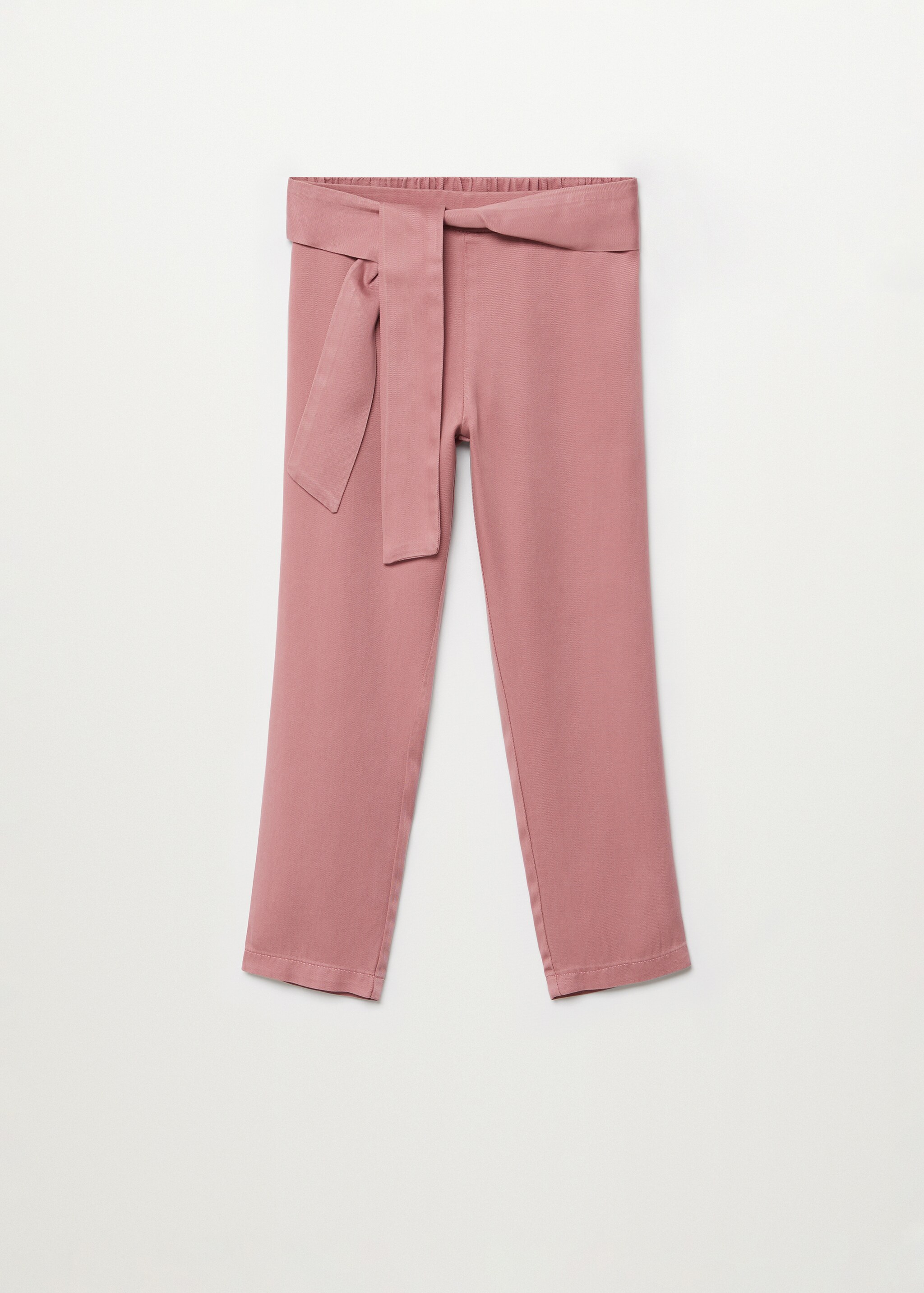 Flowy straight-fit trousers with bow - Article without model