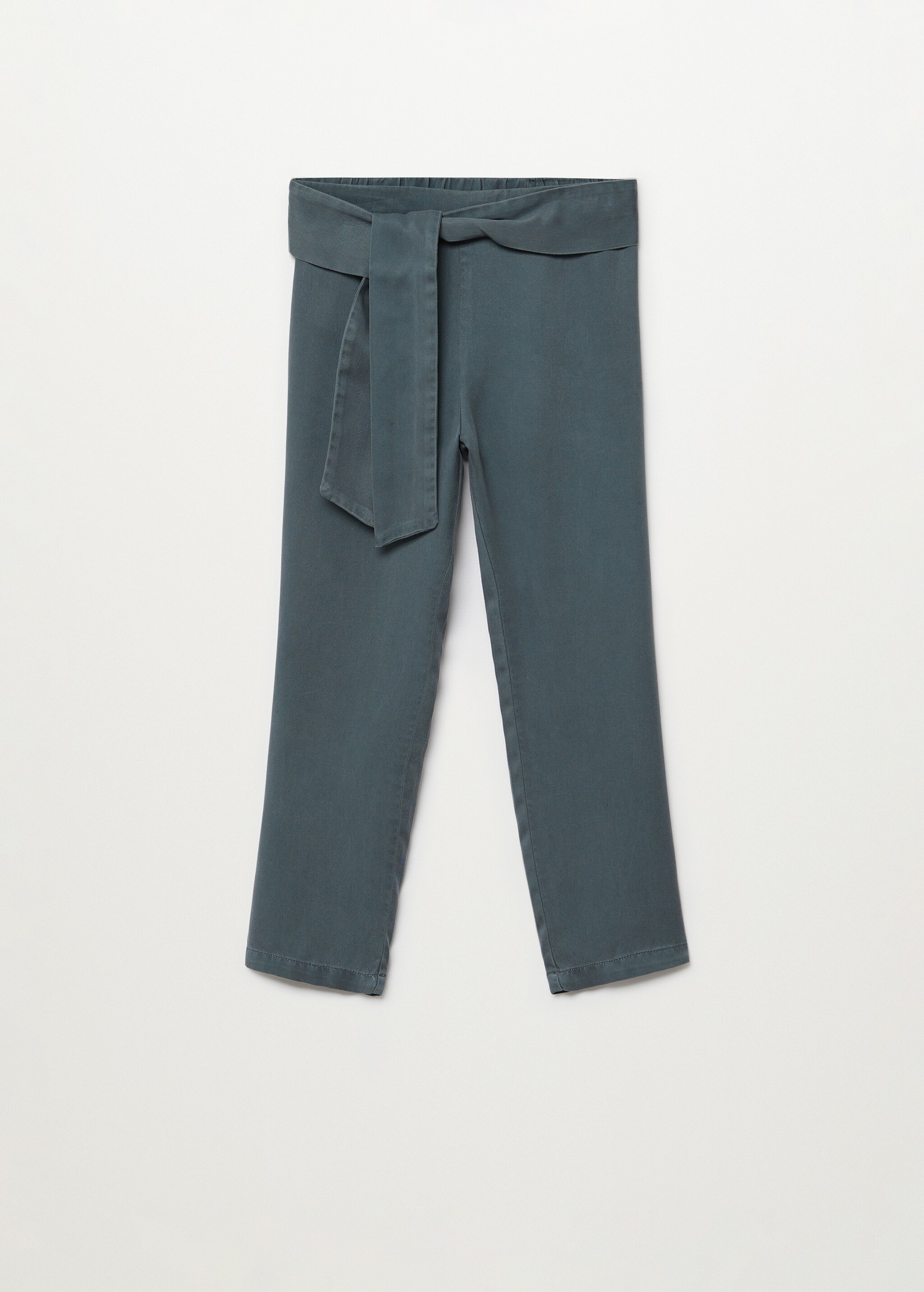 Flowy straight-fit trousers with bow - Article without model