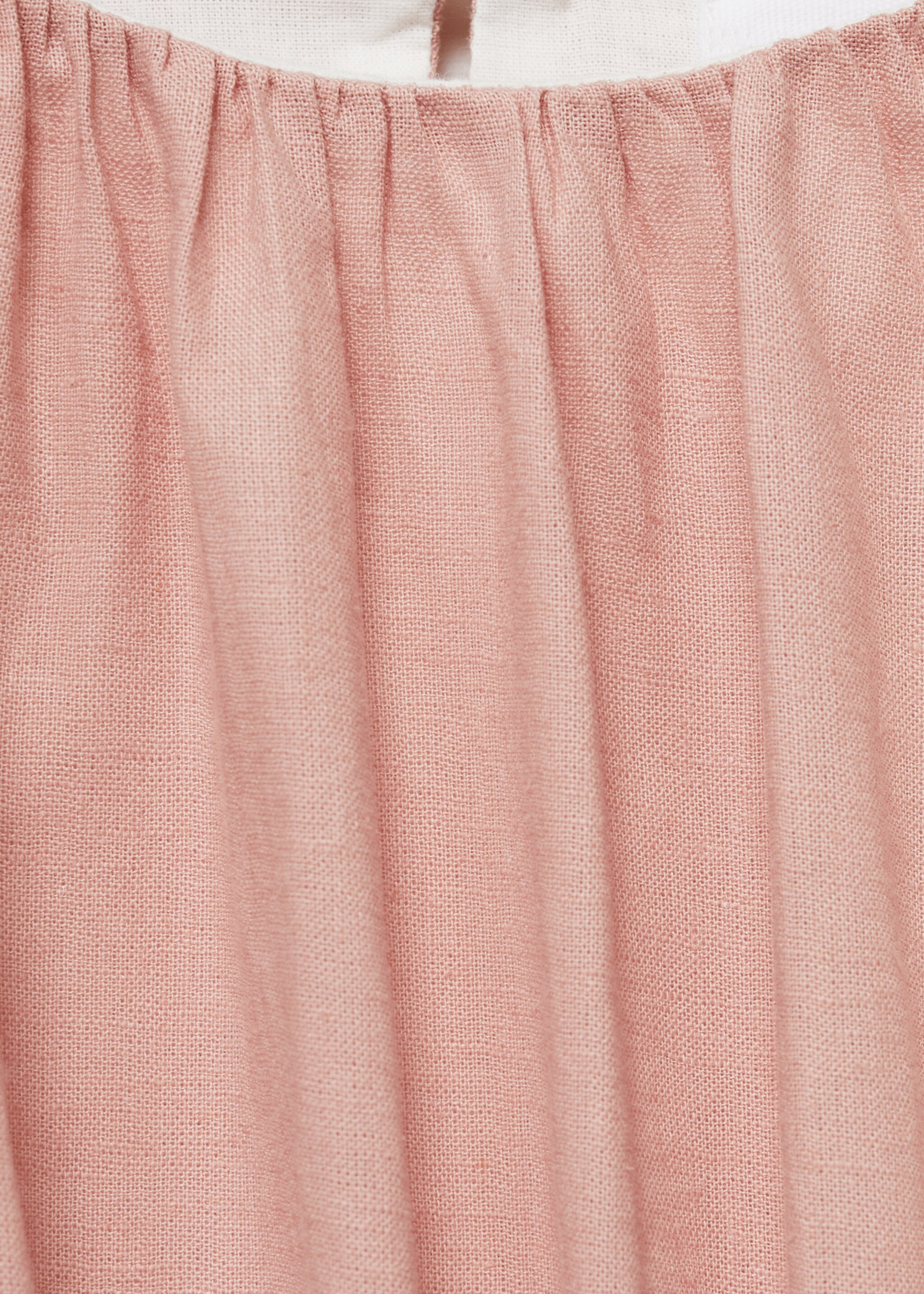 Linen dress with back opening - Details of the article 0, Pink. Ref: 87023641-00.