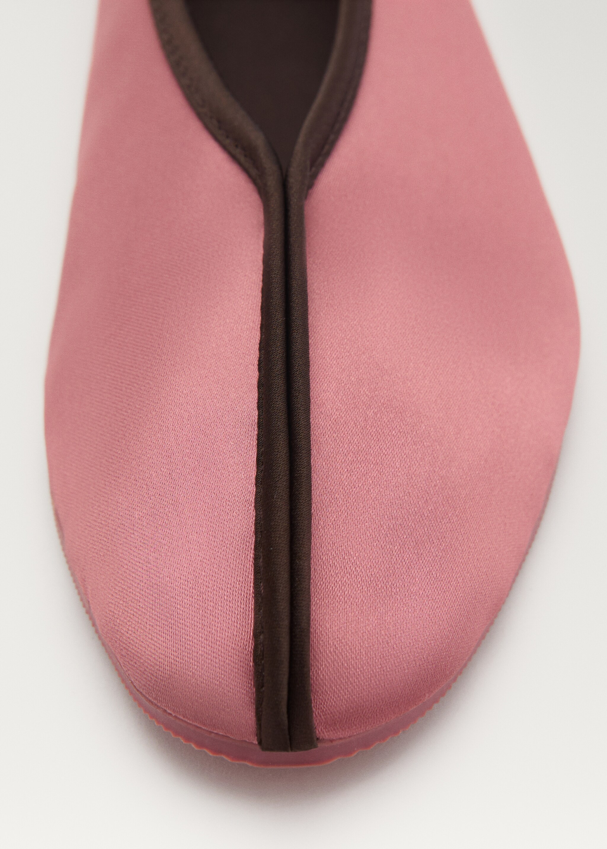 Ballerines en satin passepoil contrasté - Détail de l'article 2, Rose. Ref: 87023649-00.