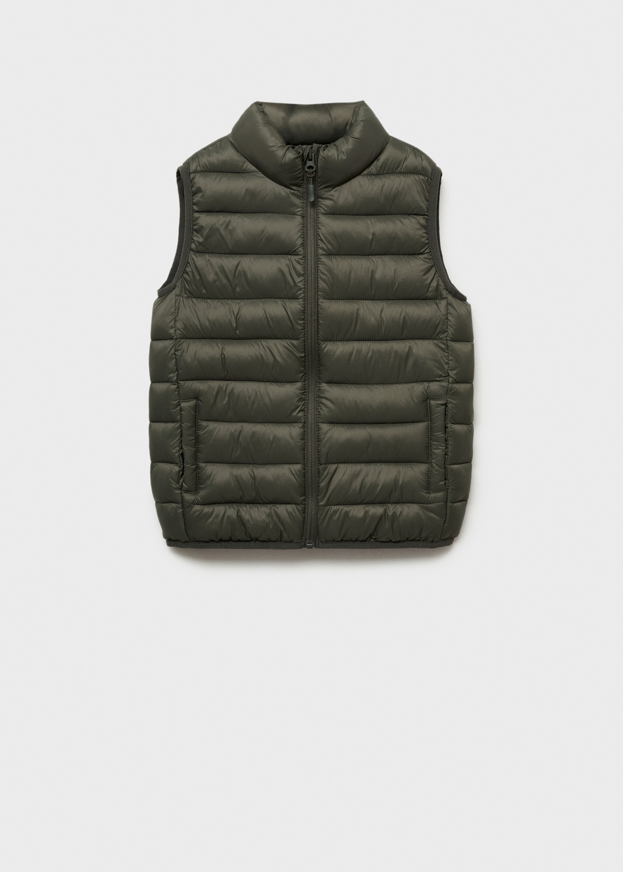 Quilted gilet - Article without model, Khaki. Ref: 87023652-00.