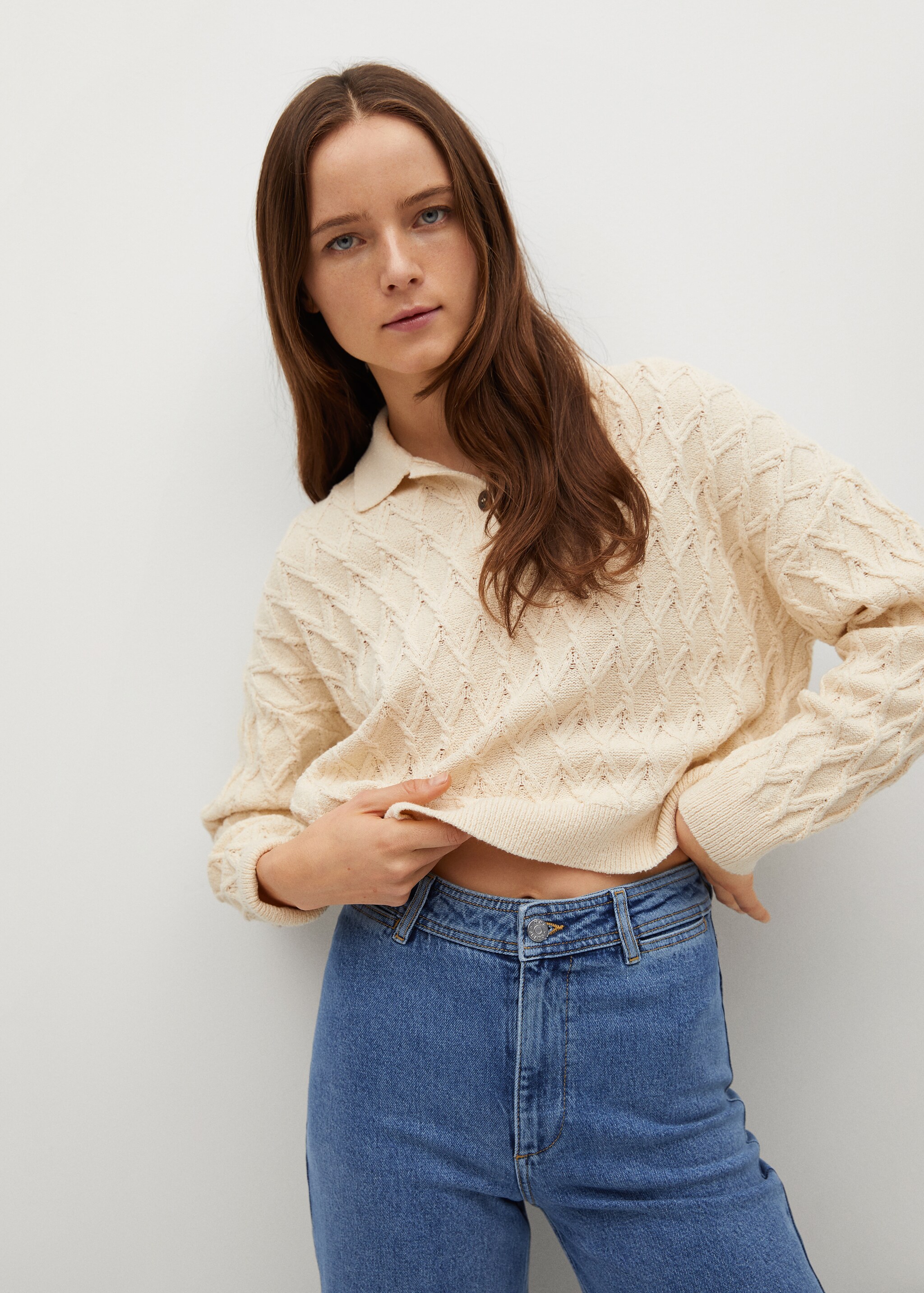 Džíny culottes s vysokým elastickým pasem - Detail zboží 1