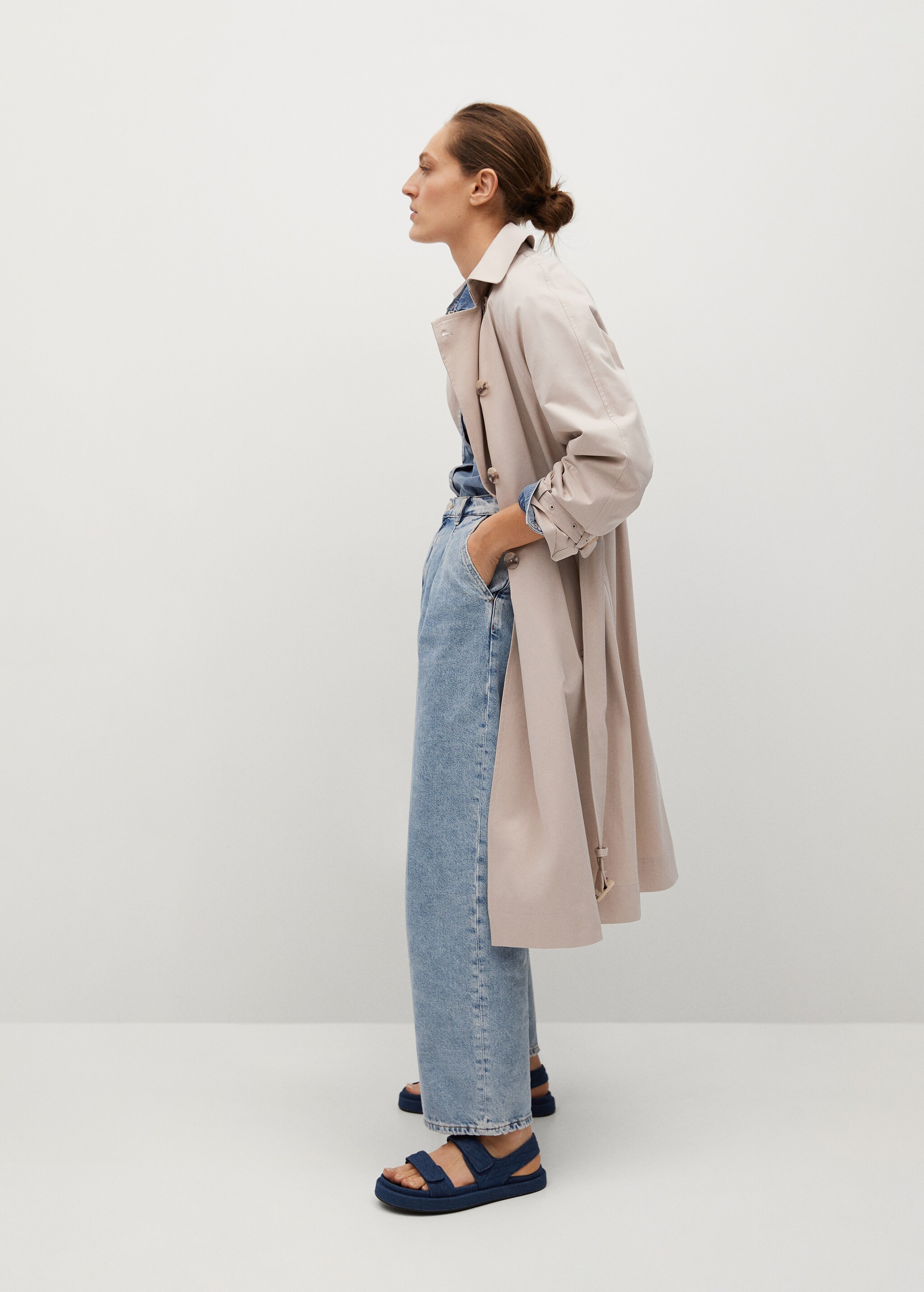 Long water-repellent trench coat - Details of the article 4