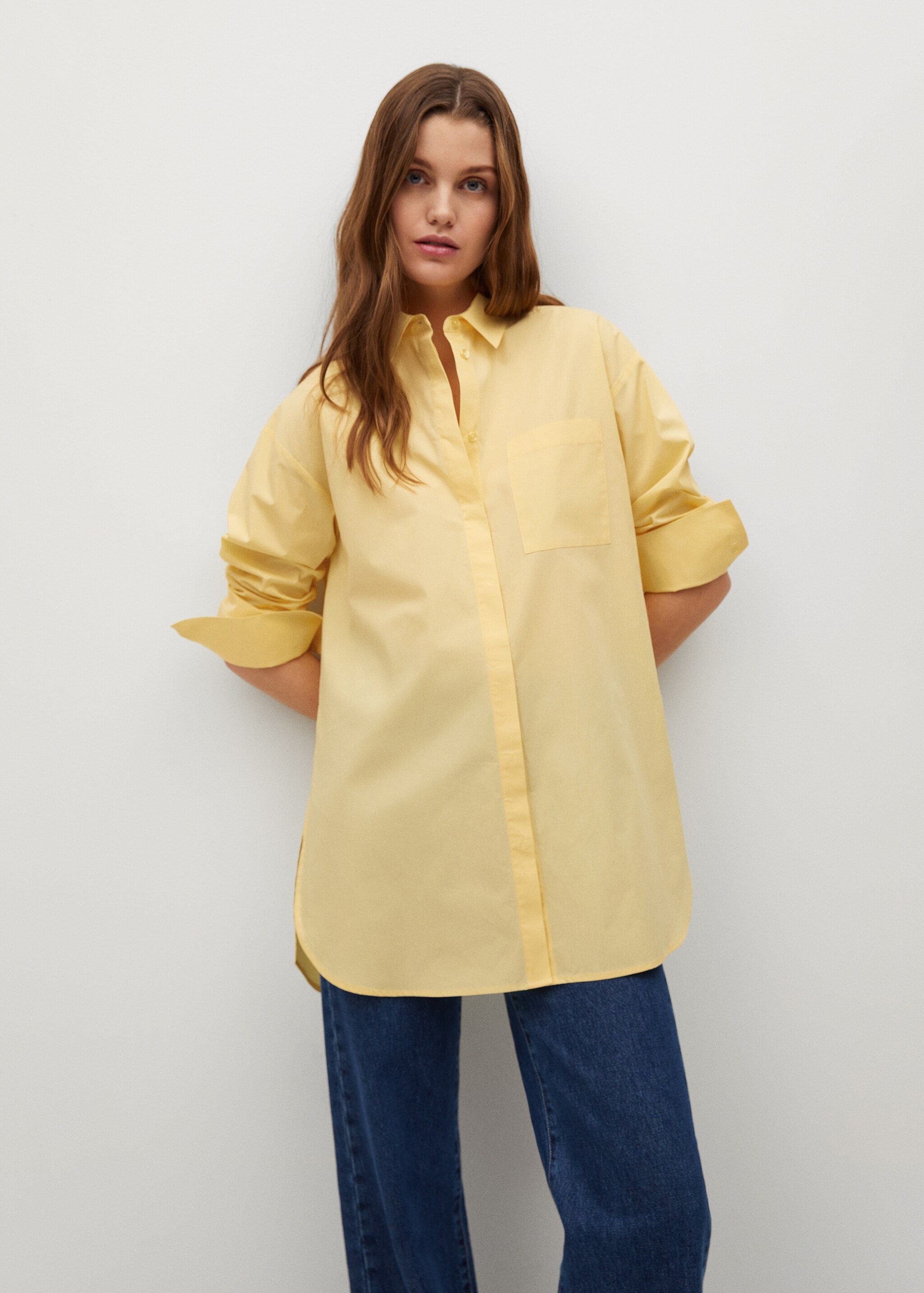 Oversize poplin shirt - Medium plane