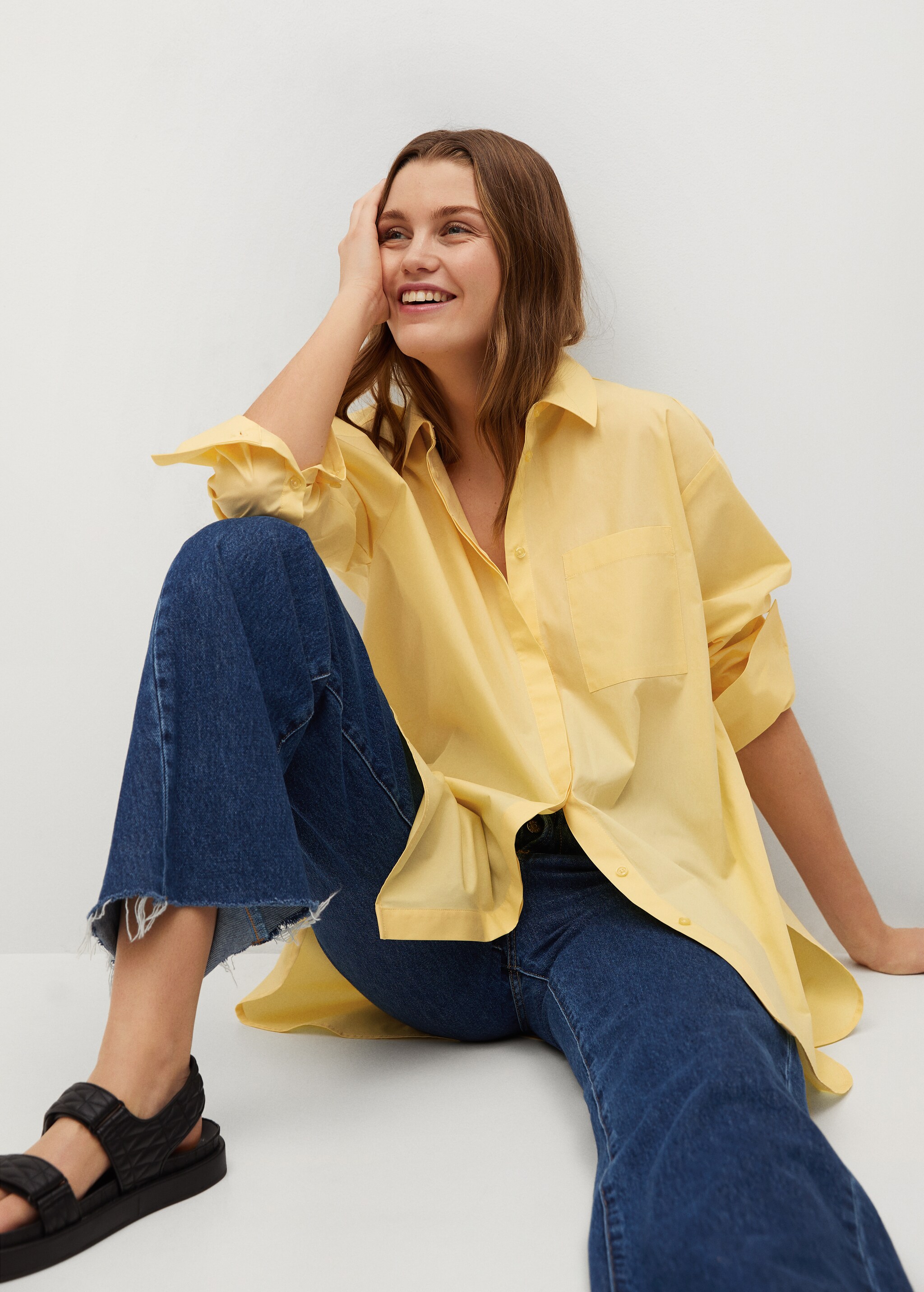 Oversize poplin shirt - Details of the article 1