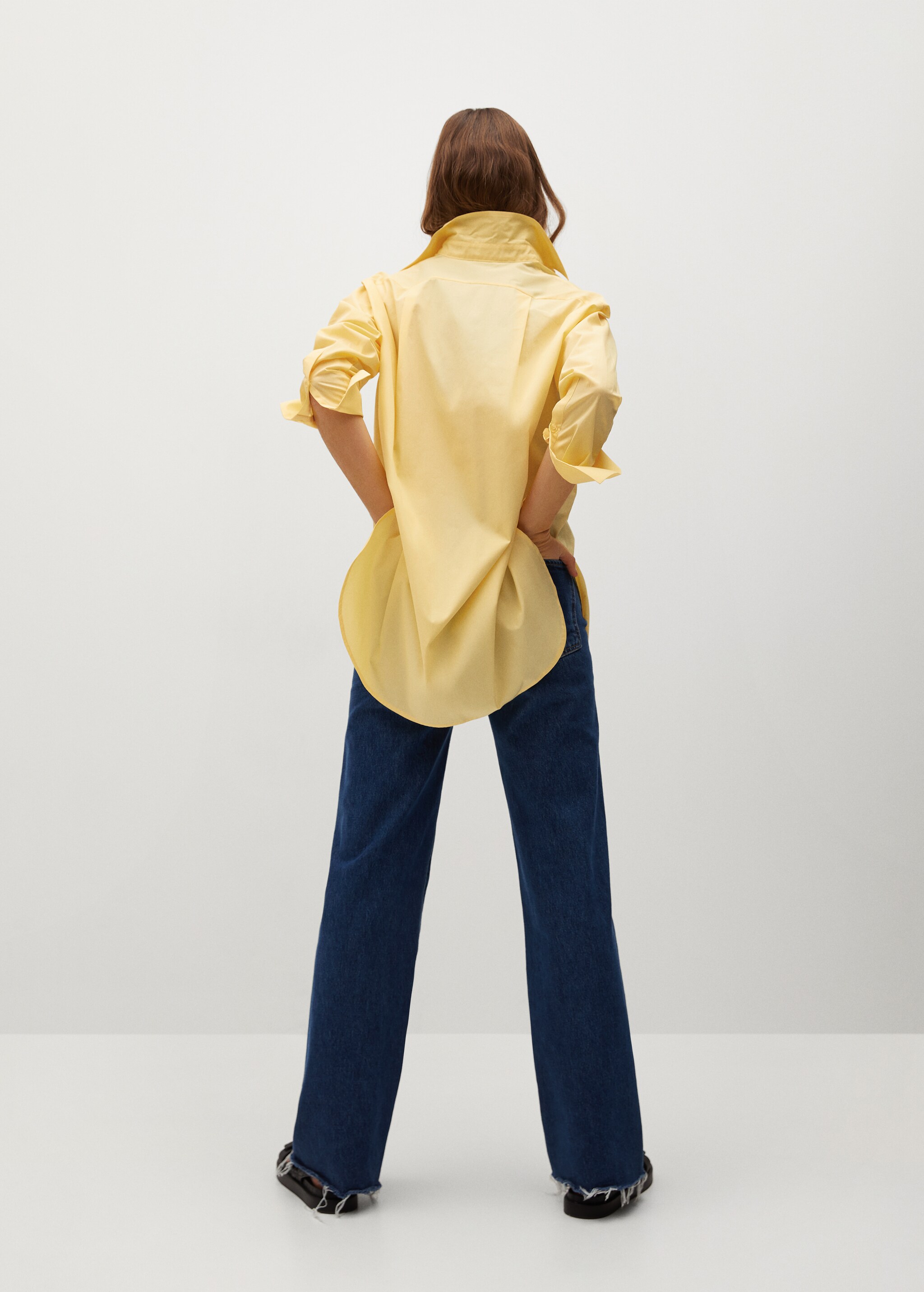 Oversize poplin shirt - Reverse of the article