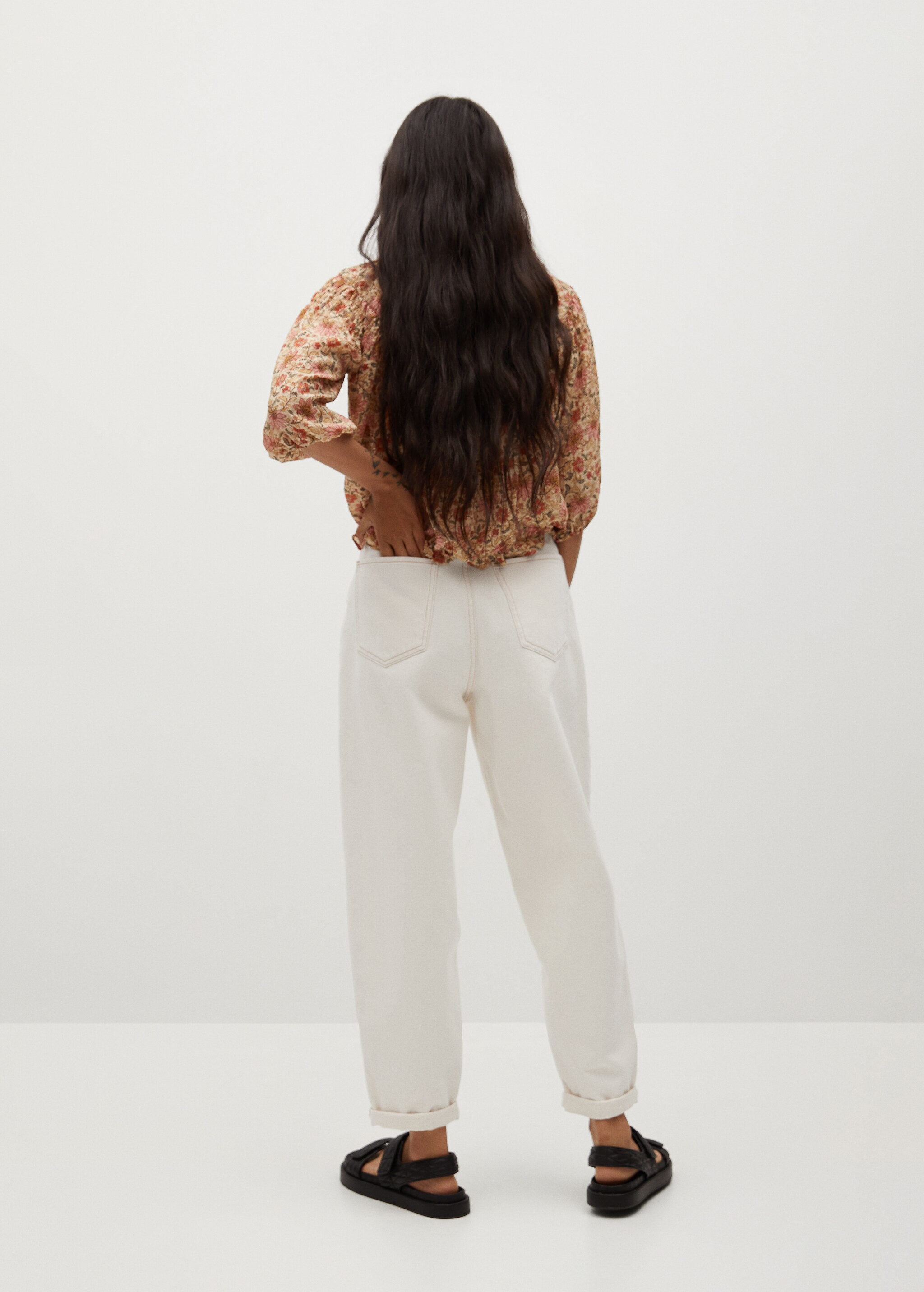 Jeans slouchy pinzas  - Reverso del artículo