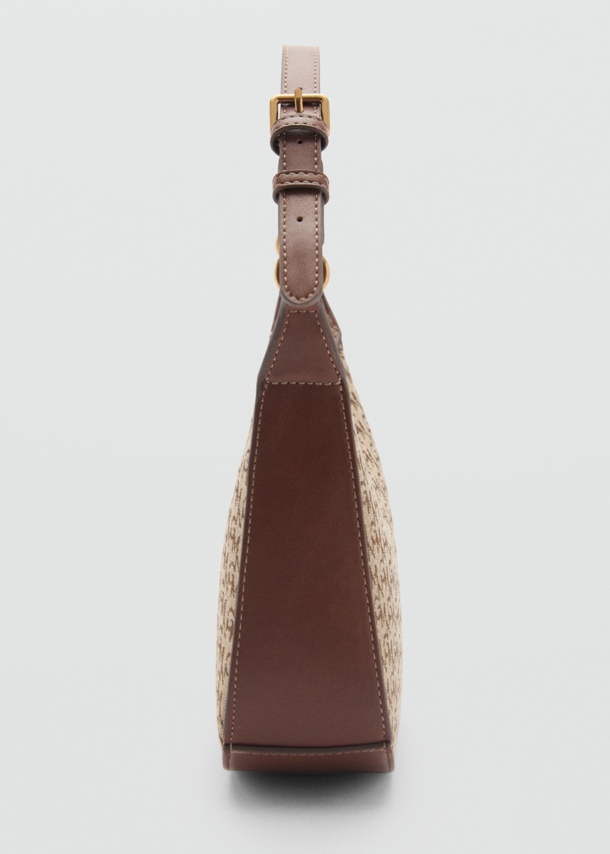 Bossa espatlla estampat logotip - Detall de l'article 1, Marró. Ref: 87024067-00.